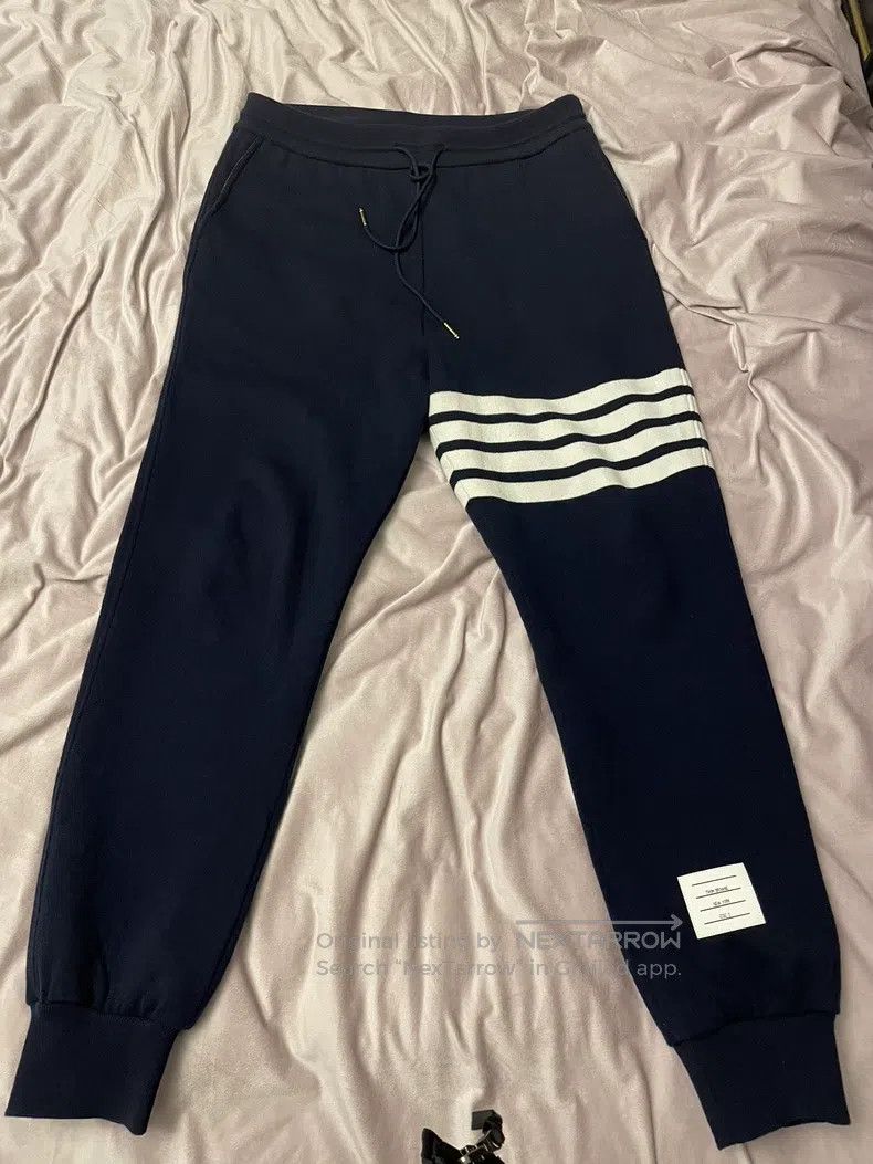 Thom Browne Thom Browne size 2 Dark Blue Cashmere Cotton Knit Casual Sp Size US 28 / EU 44 - 1 Thumbnail