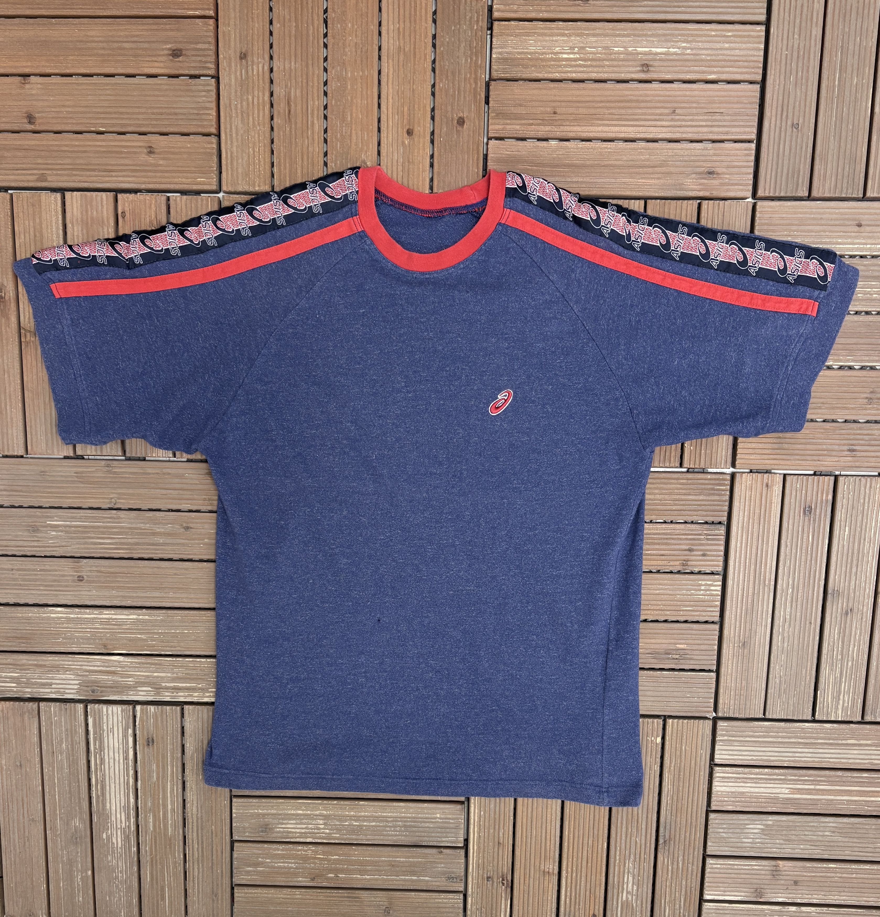 Asics Asics Small Embroidered Logo Vintage Blue T-Shirt Tee Size US L / EU 52-54 / 3 - 1 Thumbnail
