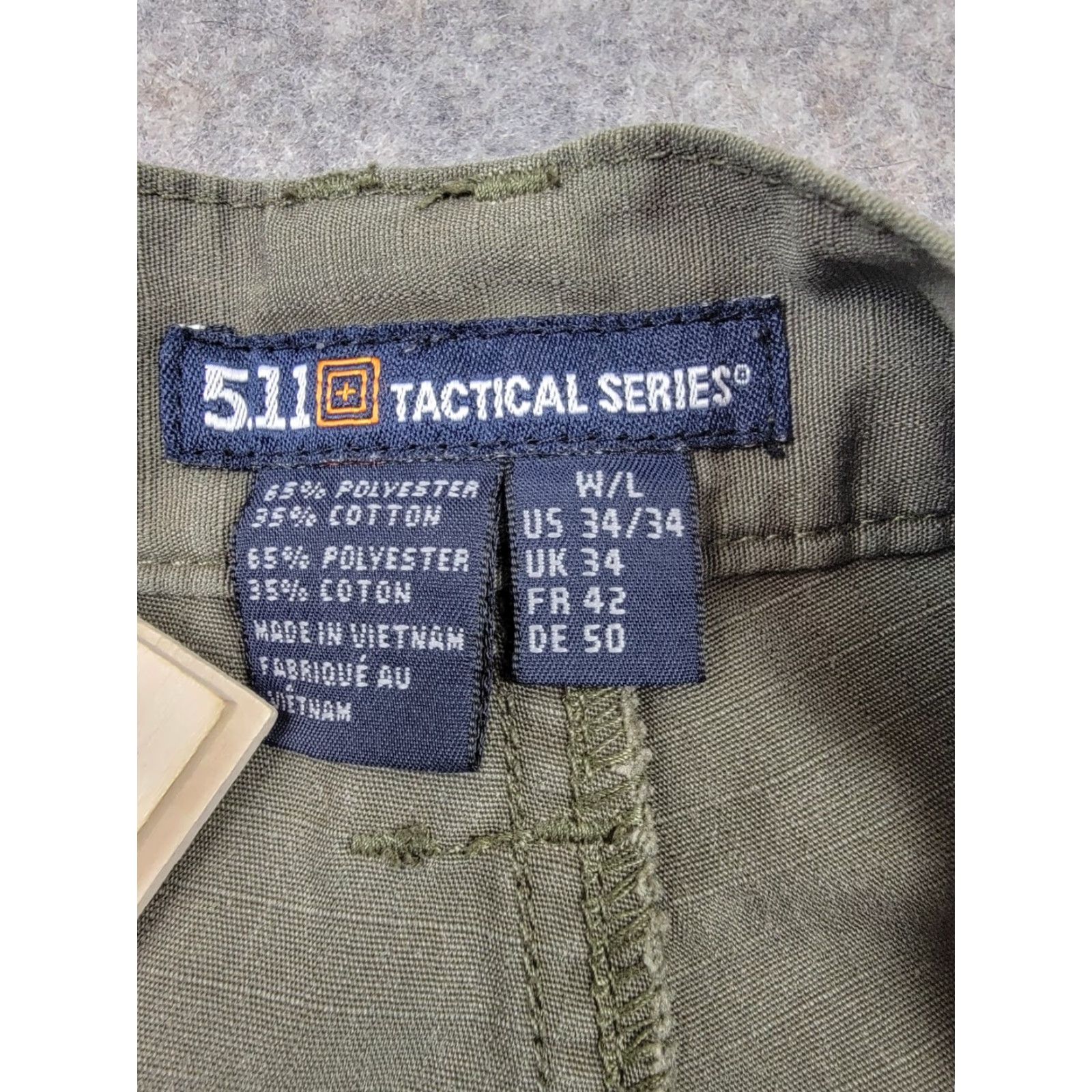 Vintage 5.11 Pants Mens 34x34 Green Taclite Pro Ripstop Regular Cargo Pocket Straight 34x34 USA Army 5.11 Tactical Mens Pants Size US 34 / EU 50 - 2 Thumbnail