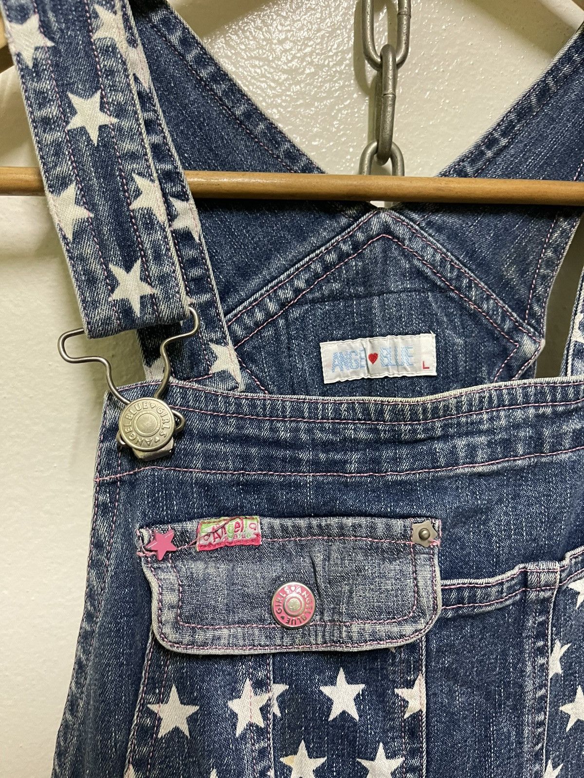 Angel Blue × Japanese Brand × Vintage Angel Blue Overall Patches Denim Size 30" / US 8 / IT 44 - 12 Thumbnail