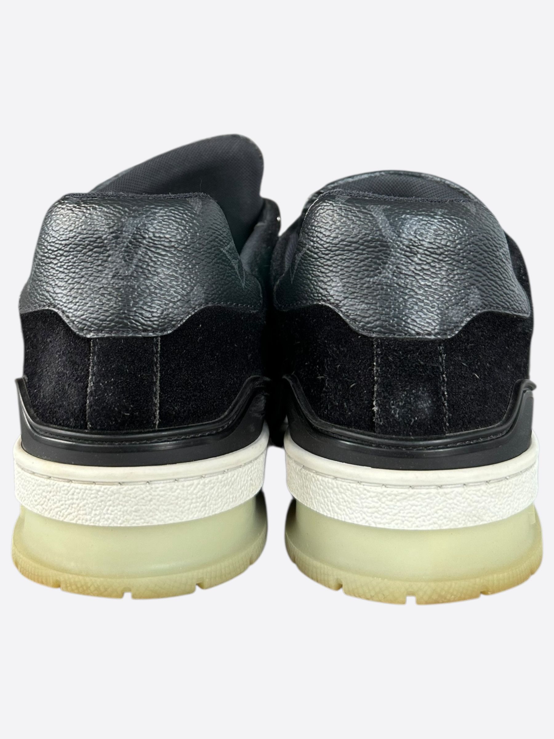 Louis Vuitton Louis Vuitton Black Monogram Eclipse Suede Trainers Size US 9 / EU 42 - 4 Thumbnail