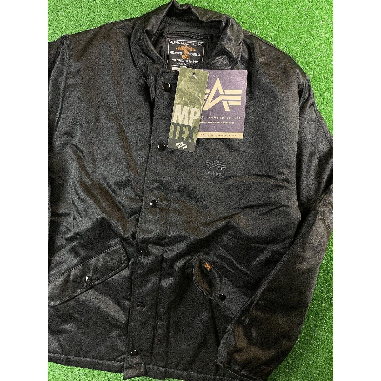 image of NWT Vintage Alpha Industries Tex Black Medium 38 Jacket Usa, Men's
