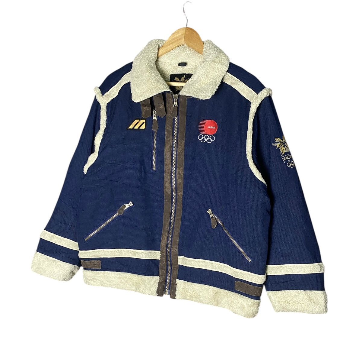 Mizuno 90s Mizuno Nagano Japan Olympic Team Sherpa Jacket Size US M / EU 48-50 / 2 - 2 Thumbnail