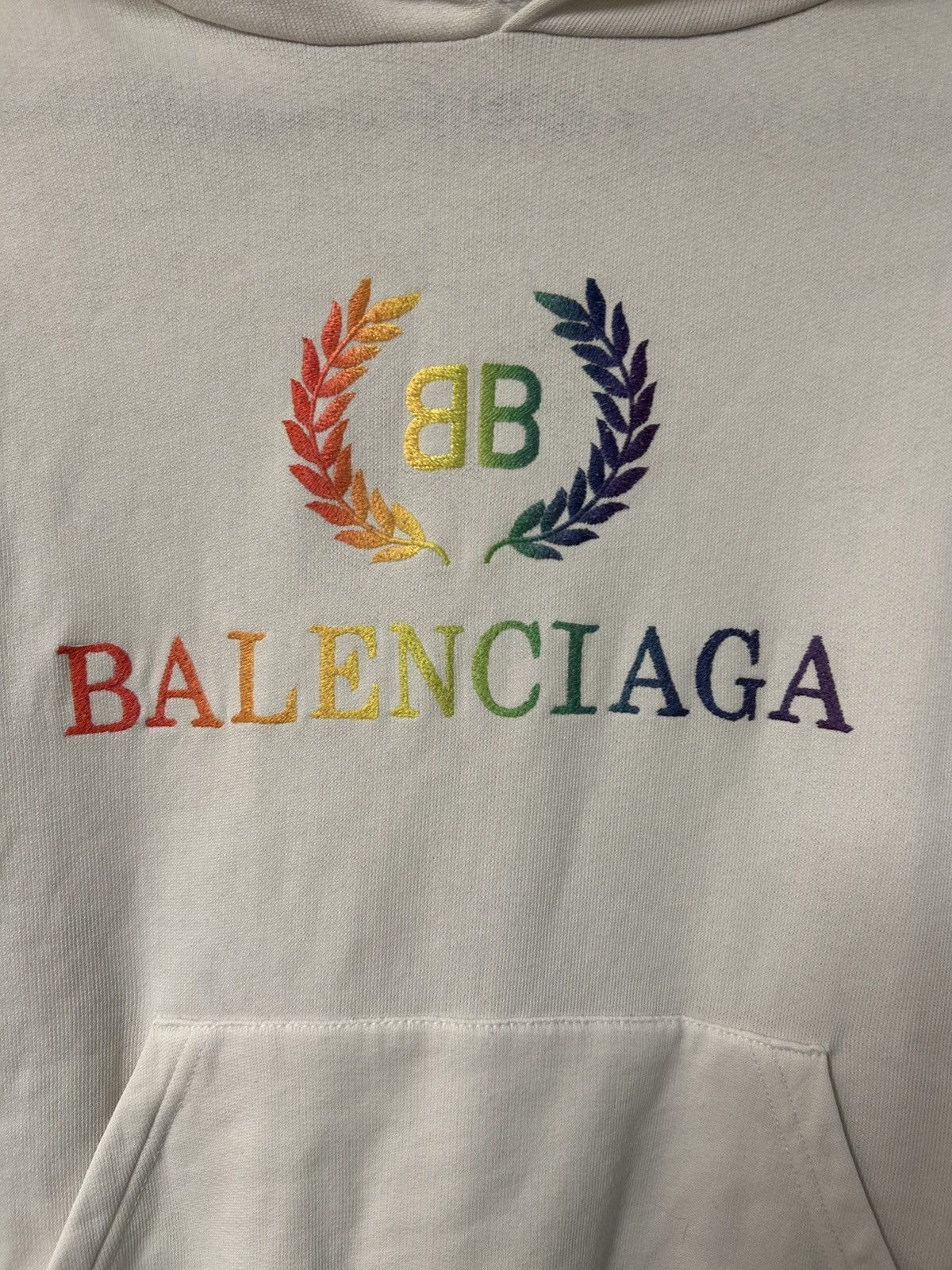 Balenciaga SS19 Rainbow Logo Hoodie Size US XS / EU 42 / 0 - 2 Thumbnail