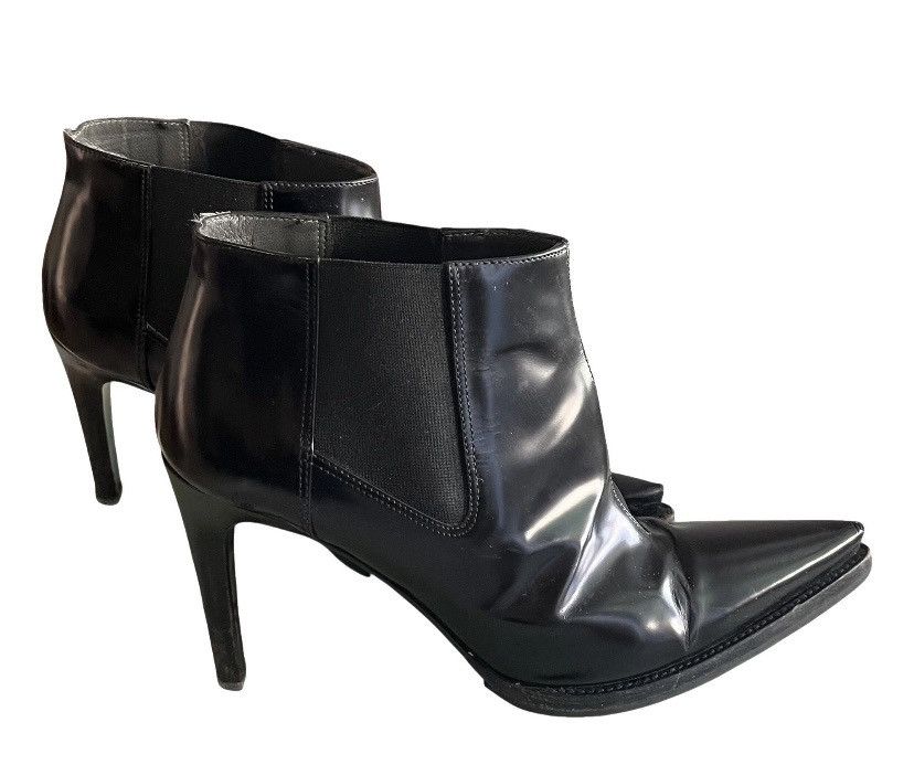 Miu Miu Vintage Miu Miu Pointed Toe Chelsea Boots Heels - Size 38.5 Size US 8.5 / IT 38.5 - 2 Thumbnail