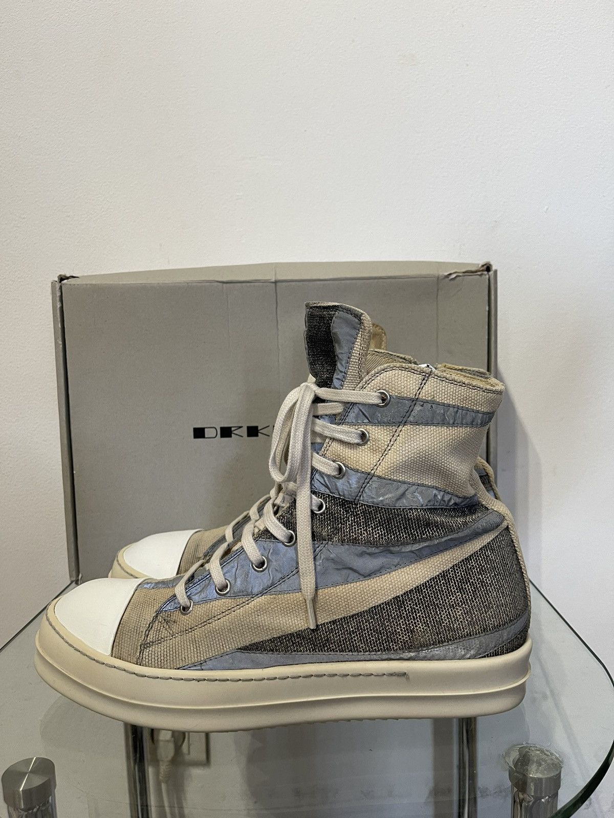 Rick Owens Rick Owens Drkshdw 2015 Reflective 3M Ramones High Size US 9.5 / EU 42-43 - 3 Thumbnail
