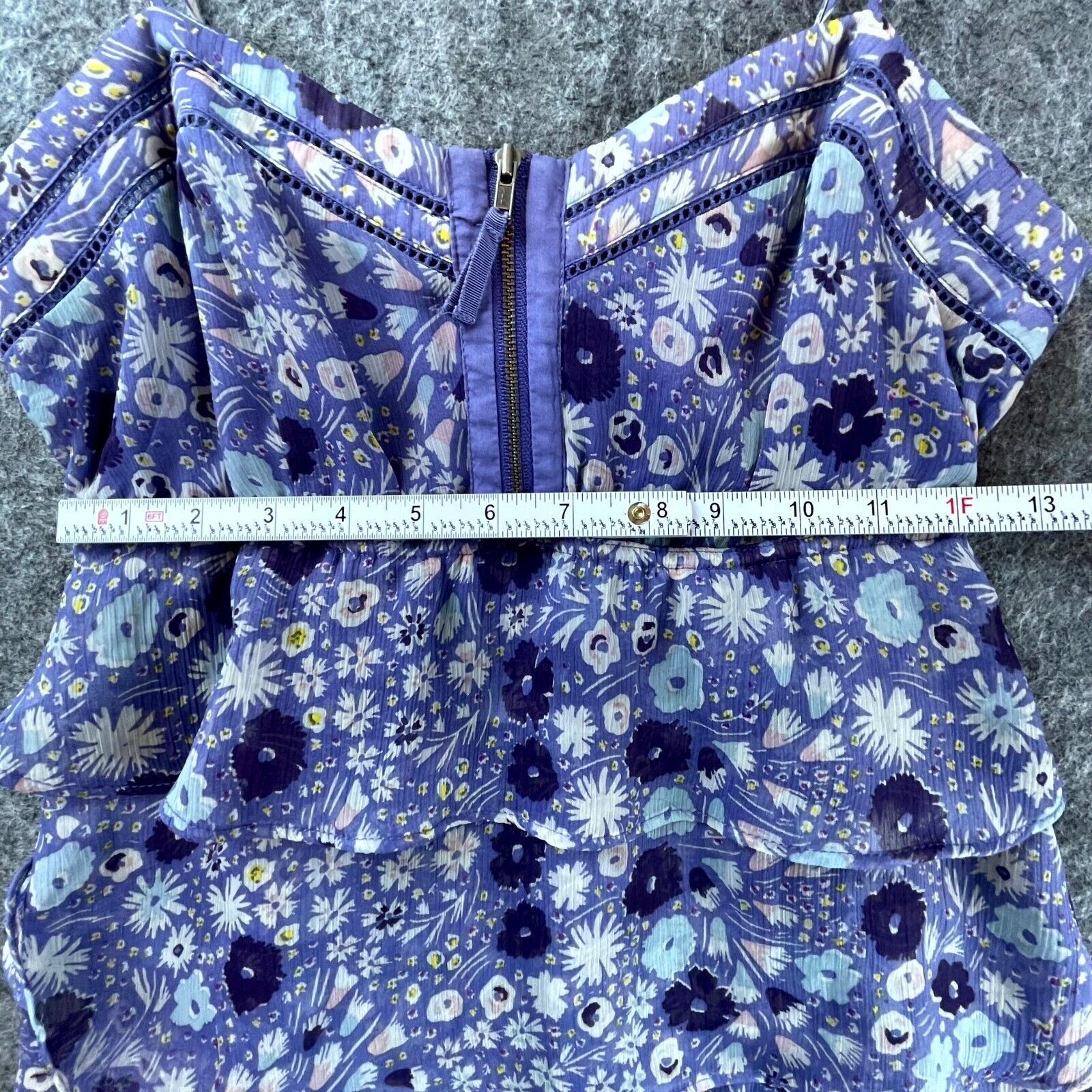 American Eagle Outfitters American Eagle Dress 2 Ruffle Tiered Babydoll Empire Fairy Size XS / US 0-2 / IT 36-38 - 5 Thumbnail