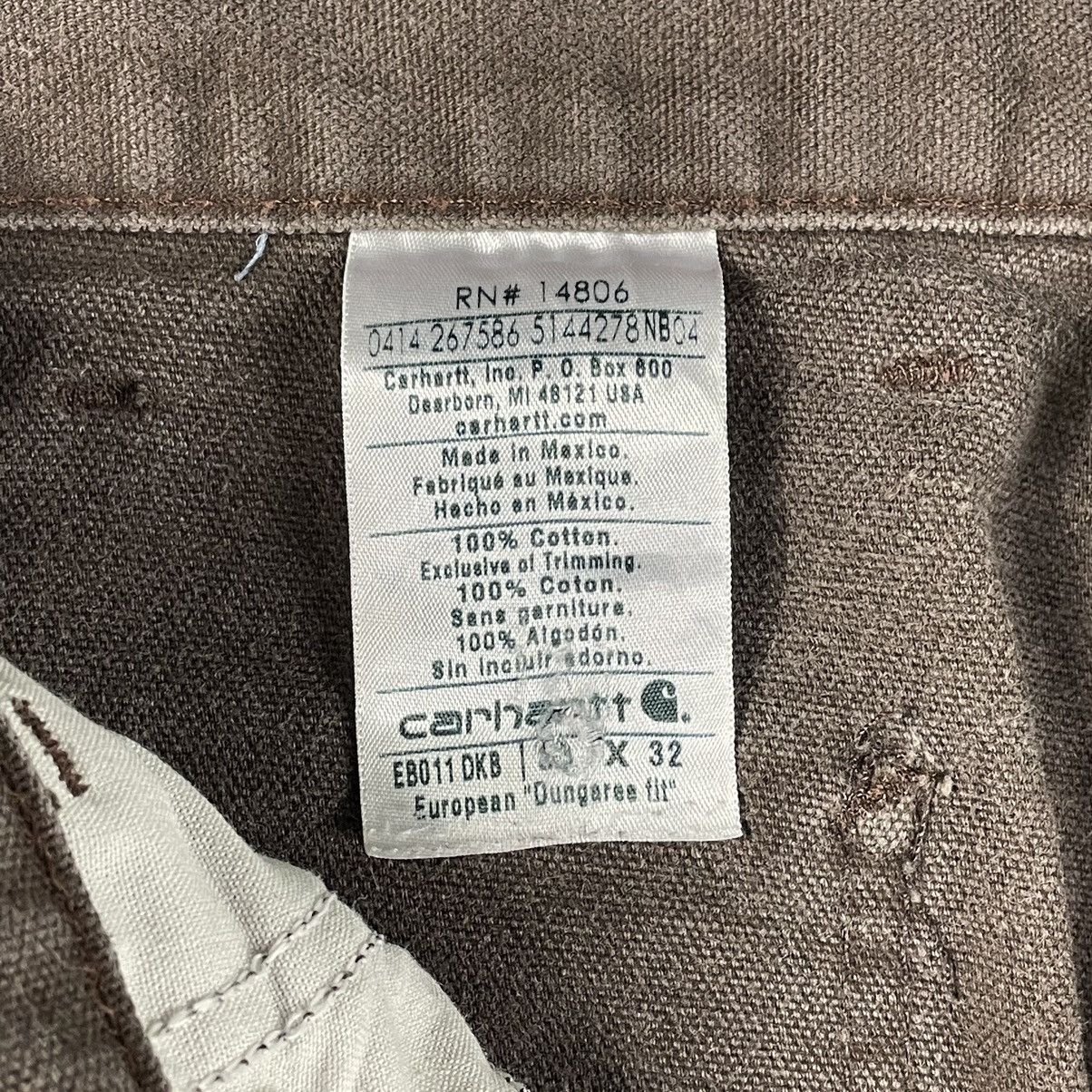 Carhartt × Vintage VTG CARHARTT BROWN CANVAS DOUBLE KNEE CARPENTER PANTS Size US 32 / EU 48 - 9 Thumbnail