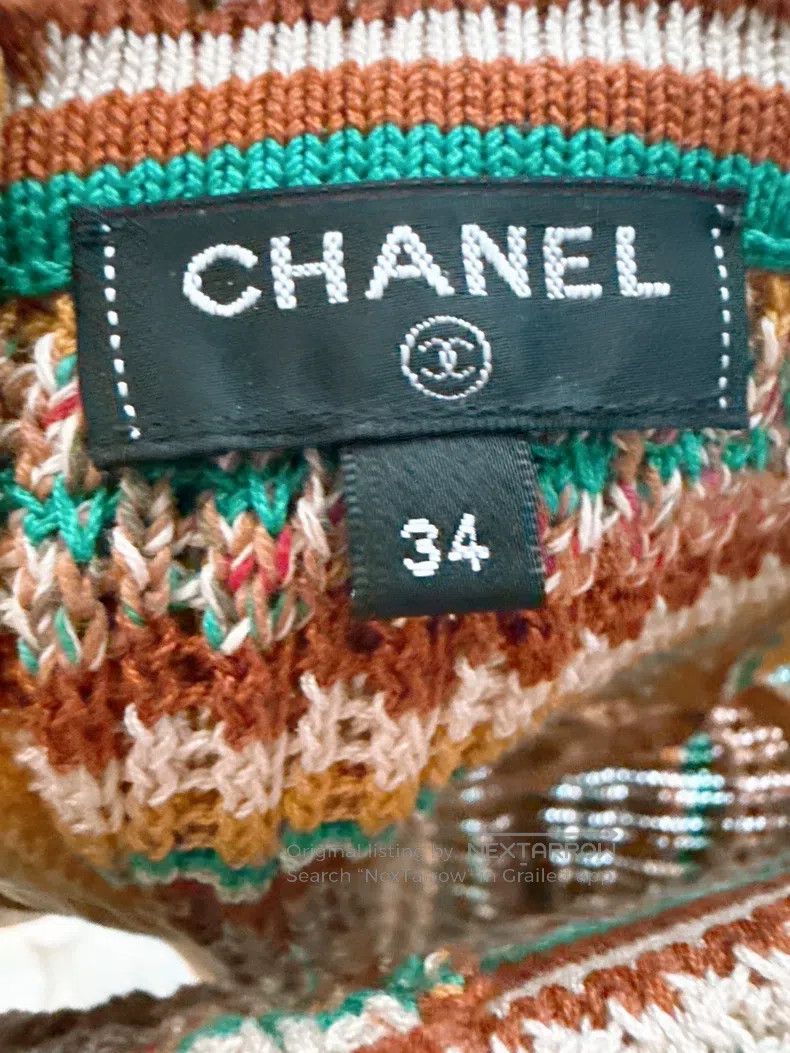 Chanel Chanel 2017 Cuban one-character knitted knitted top Size XXS / US 00 / IT 34 - 4 Thumbnail