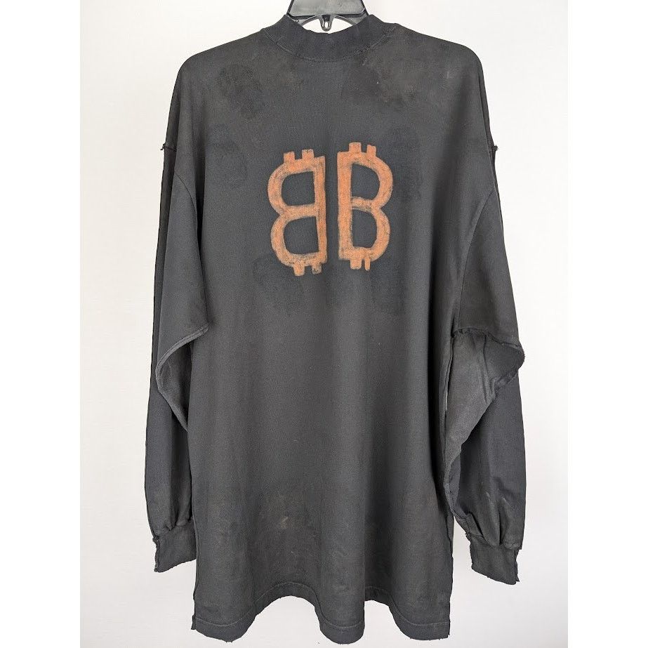 Balenciaga o1rshd1 L/S Double Front T-Shirt in Black Size US S / EU 44-46 / 1 - 10 Thumbnail