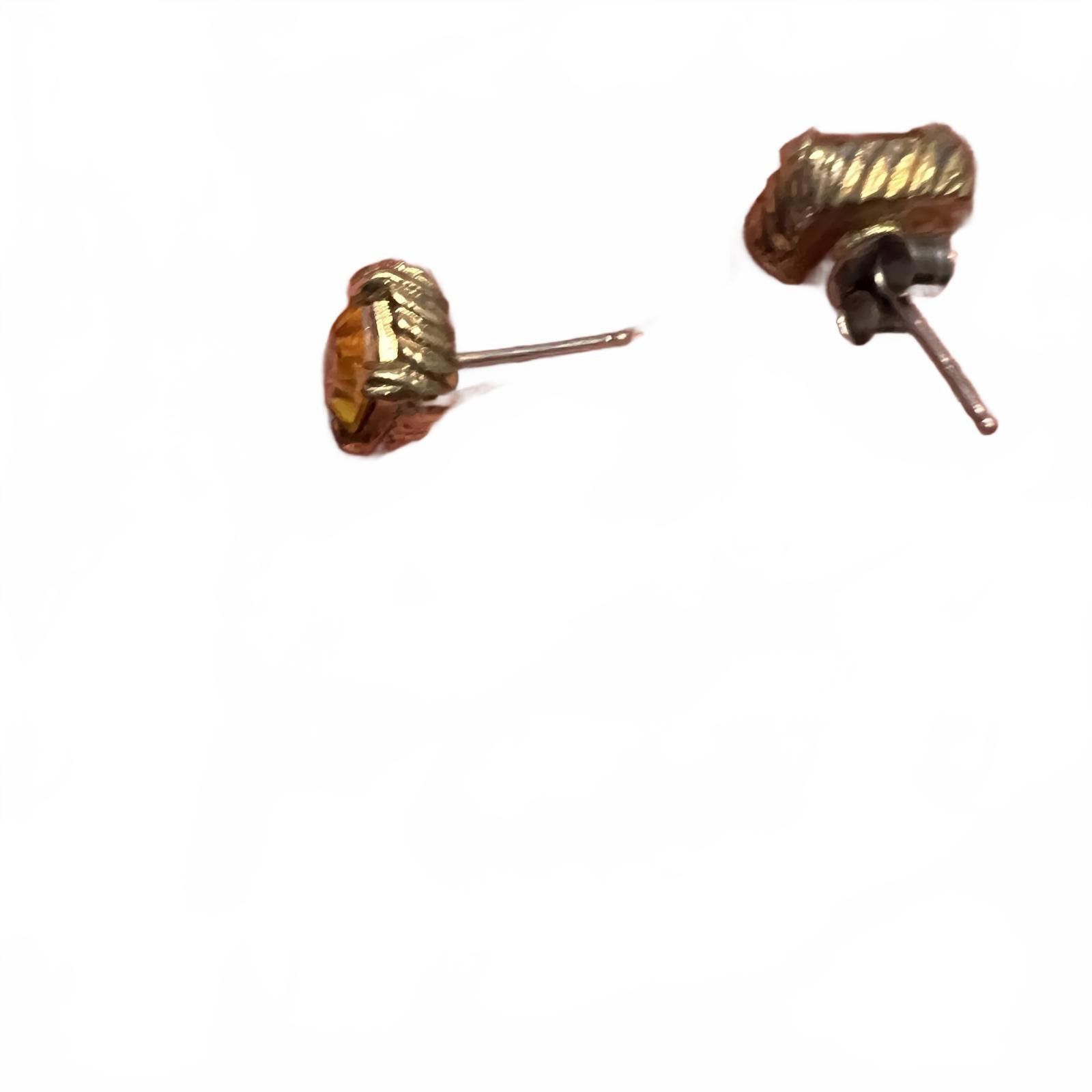 Unknown London Pair of Yellow Gemstone Stud Earrings Size ONE SIZE - 2 Thumbnail