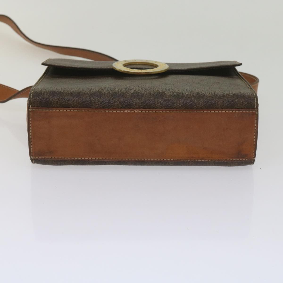 Celine CELINE Macadam Canvas Shoulder Bag Pvc Leather Brown Size ONE SIZE - 9 Thumbnail