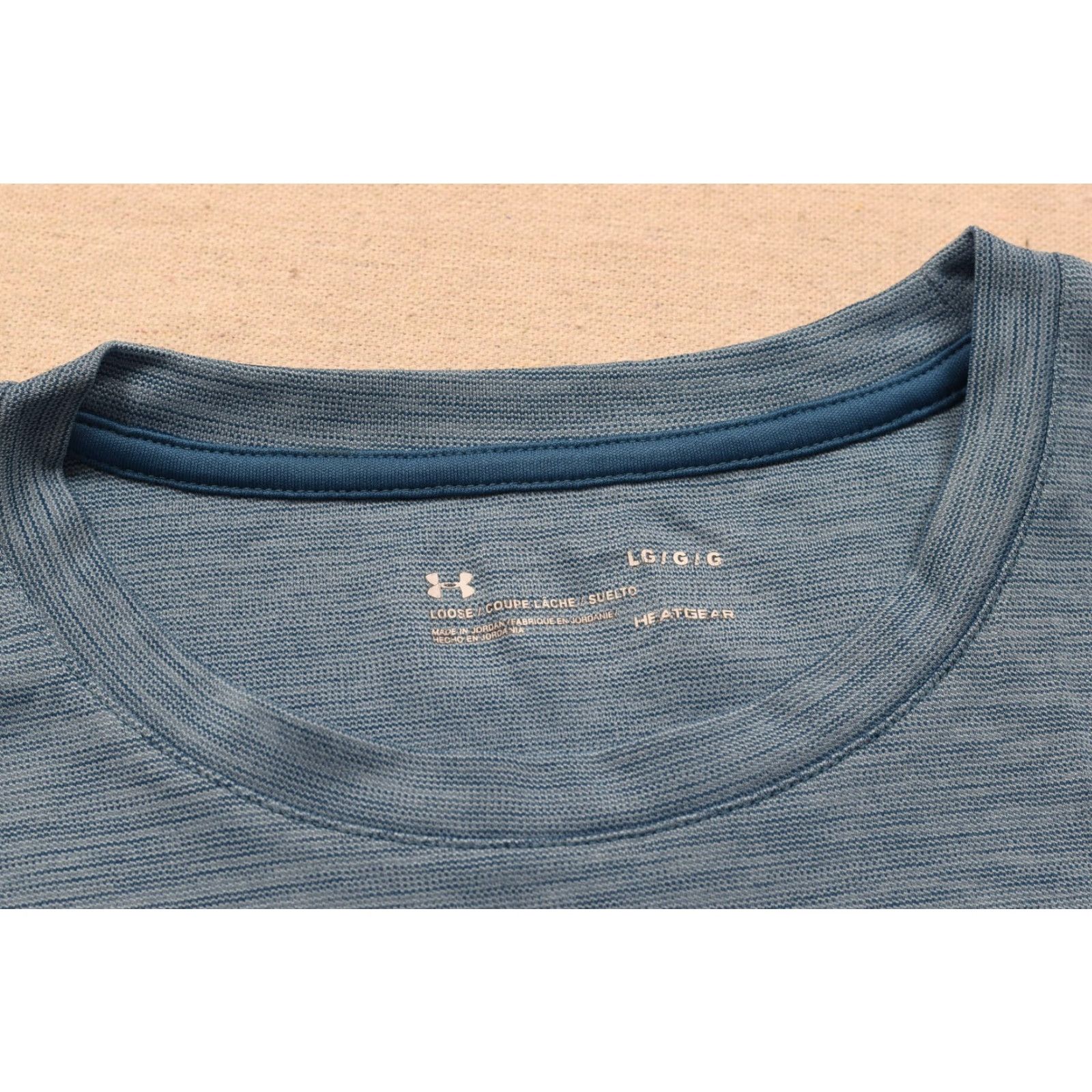 Under Armour Under Armour HeatGear Men's Tee Shirt Blue Marl Loose Fit Size Large Short Sleev Size US L / EU 52-54 / 3 - 8 Thumbnail