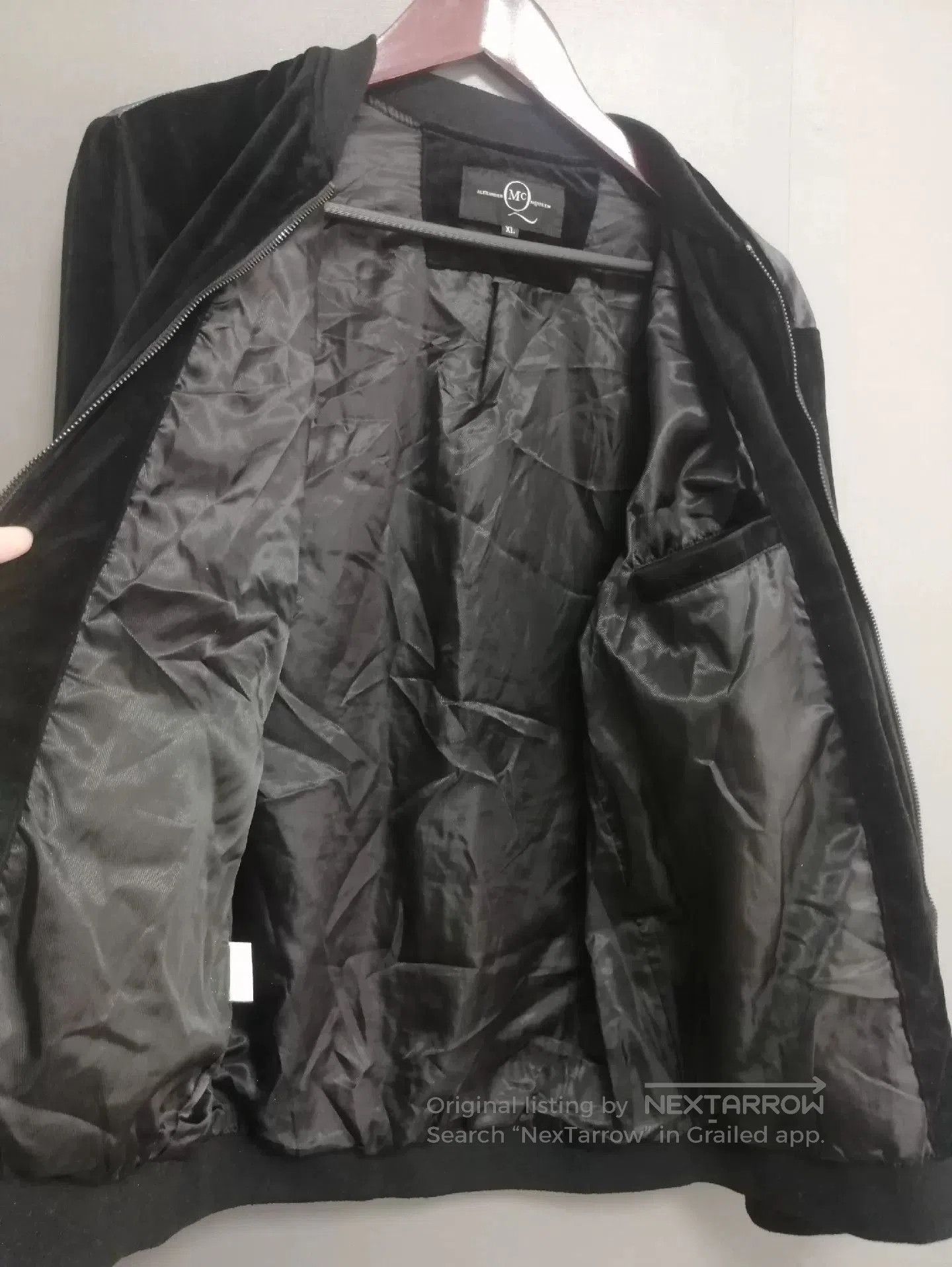 Alexander McQueen Alexander McQueen Velvet Baseball Jacket. Size US XL / EU 56 / 4 - 6 Thumbnail