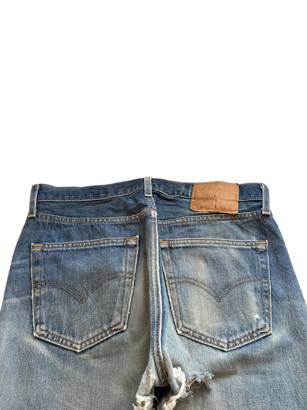 Levi's Vintage 90s Levis 501 Mud Wash Distressed Loose Jeans Size US 33 - 8 Thumbnail
