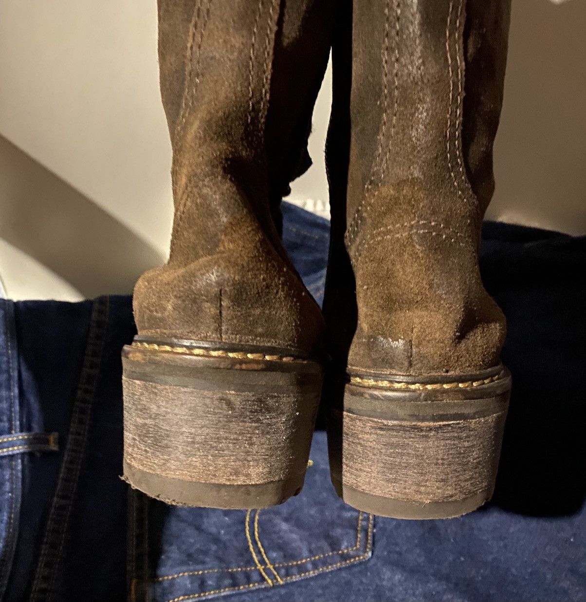 Donald Pliner Gorgeous Vintage Chocolate Brown Suede Boots 10M Size US 10 / IT 40 - 6 Thumbnail
