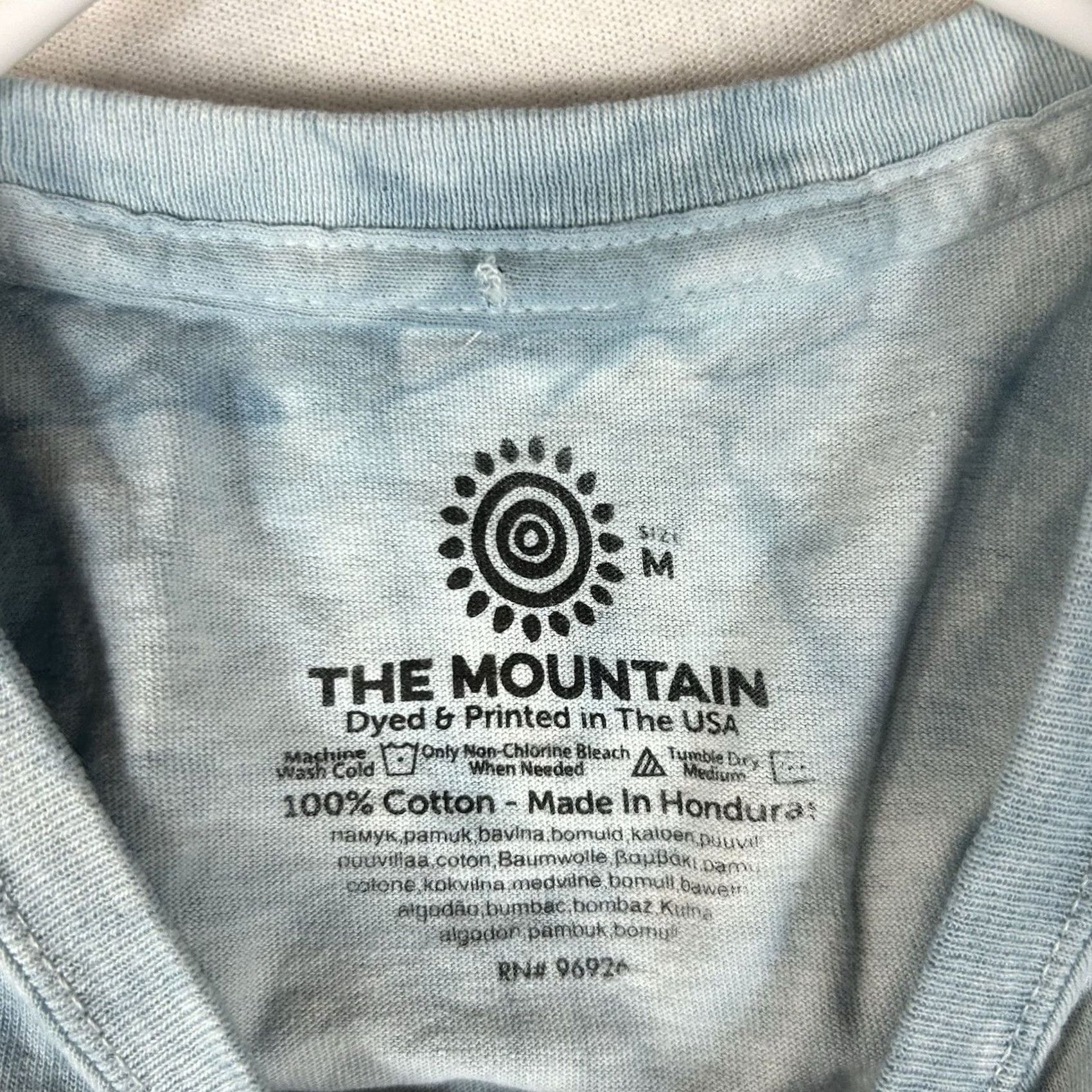 The Mountain The Mountain Tie Dye Short Sleeve Graphic Tee Unisex M Blue Dog Psychedelic Art Shirt Size US 31 - 3 Thumbnail