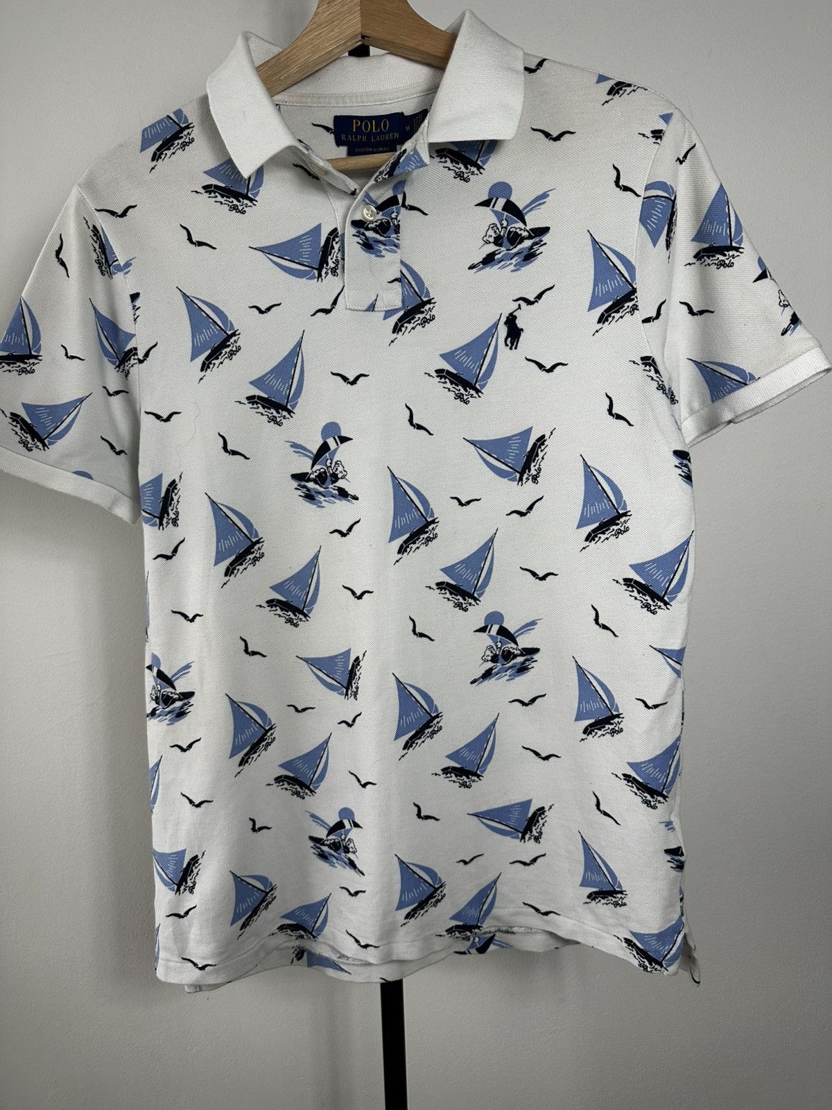 Polo Ralph Lauren Polo Ralph Lauren All Over Sailboat Print Polo Shirt Size US M / EU 48-50 / 2 - 4 Thumbnail