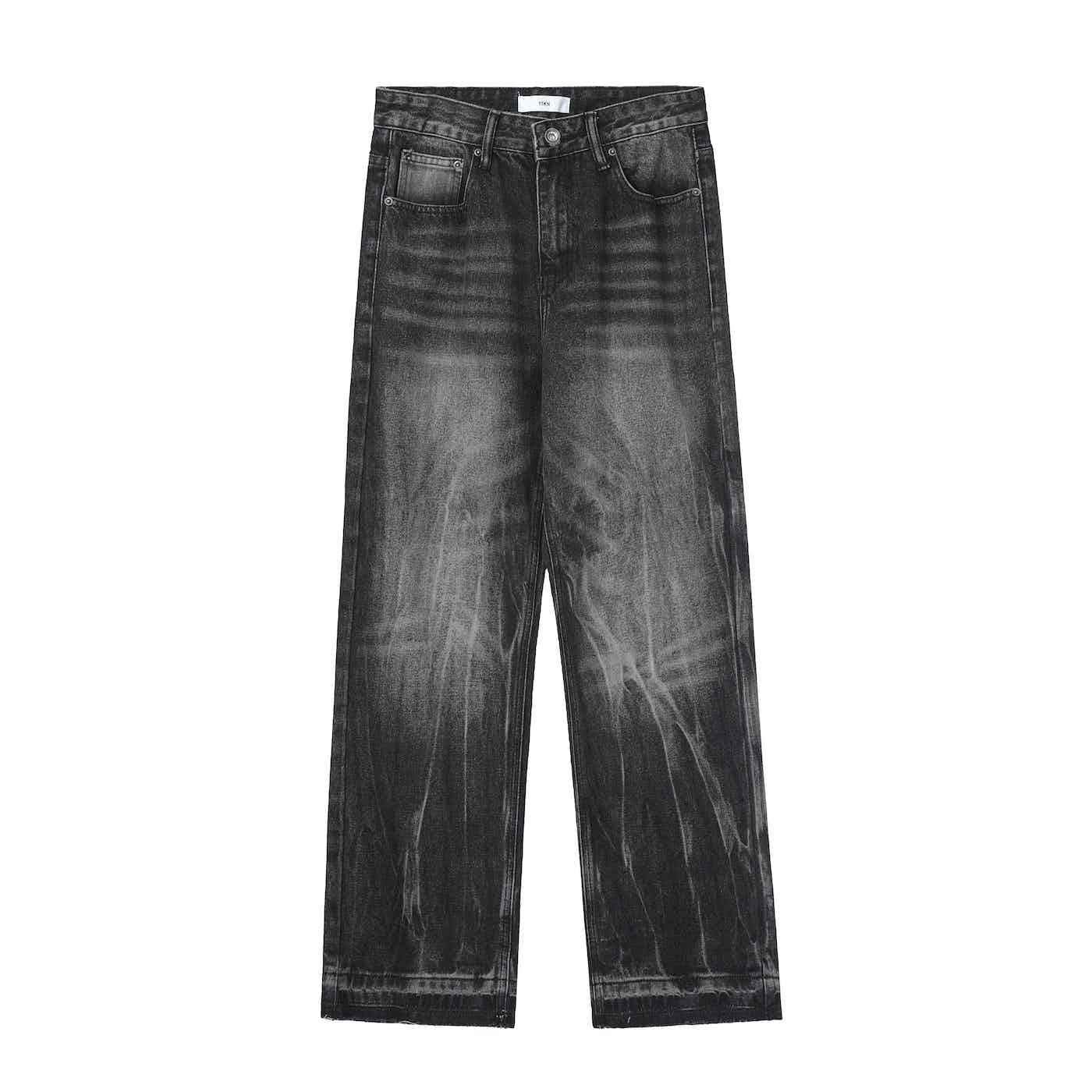punk grunge damaged washed faded yuppie jeans
