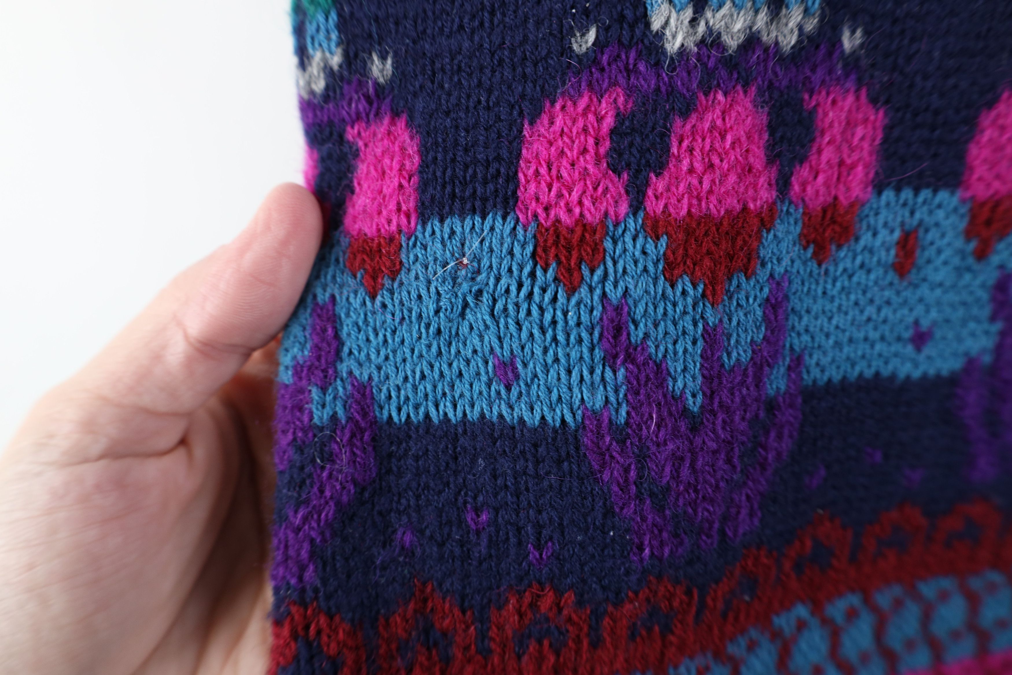 Vintage Vintage 90s Streetwear Fair Isle Flower Sweater Vest USA Size M / US 6-8 / IT 42-44 - 7 Thumbnail