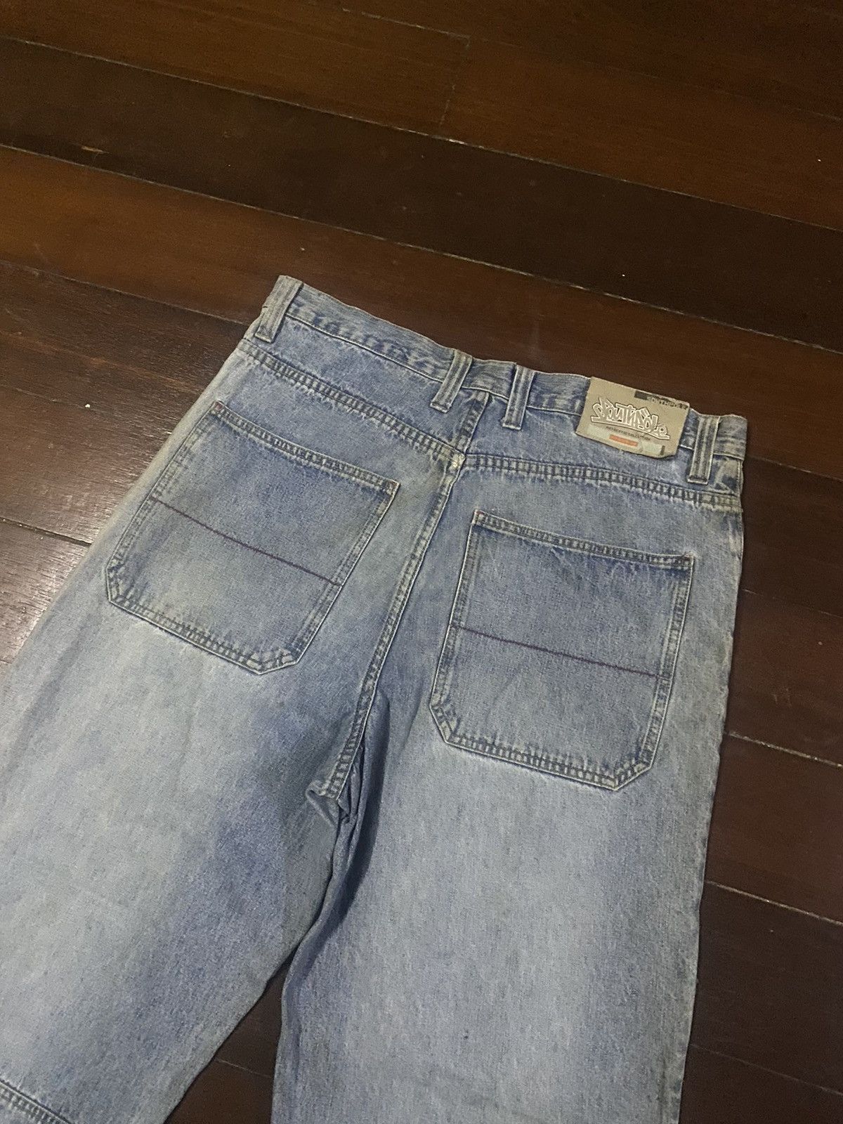 Anchor Blue × Southpole Fire vintage southpole wideleg baggy distressed mud wash Size US 34 / EU 50 - 13 Thumbnail