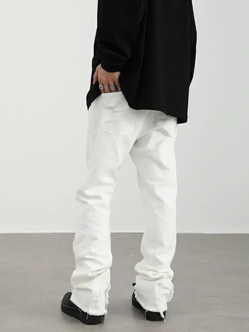 VIBE ripped flared damaged jeans Size US 28 / EU 44 - 7 Thumbnail