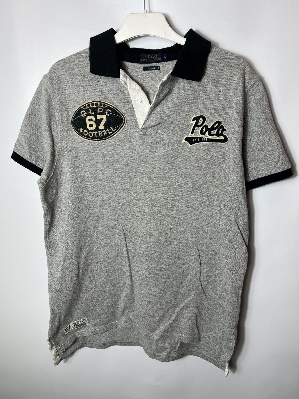 Polo Ralph Lauren Vintage streetwear Polo Ralph Lauren Football Rugby 67 Tee Size US L / EU 52-54 / 3 - 1 Thumbnail