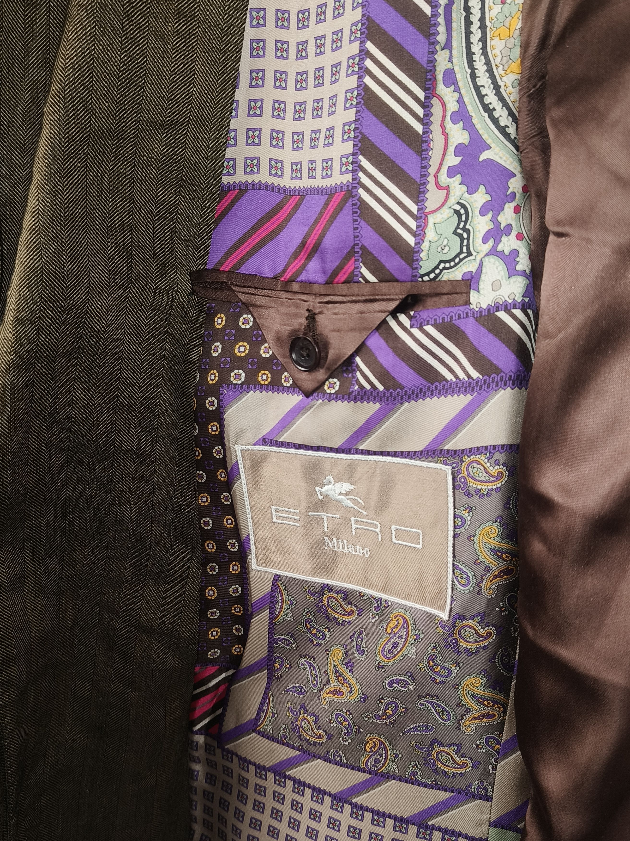 Etro Etro Milano Linen Silk Blazer Signature Paisley Lining Size 46R - 6 Thumbnail