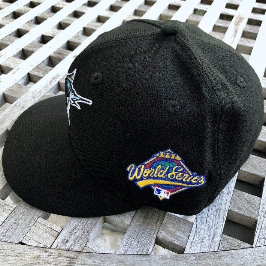 New Era Florida Marlins 1997 WS Patch 59FIFTY Wool Hat Club 7 1/4 Size ONE SIZE - 3 Thumbnail