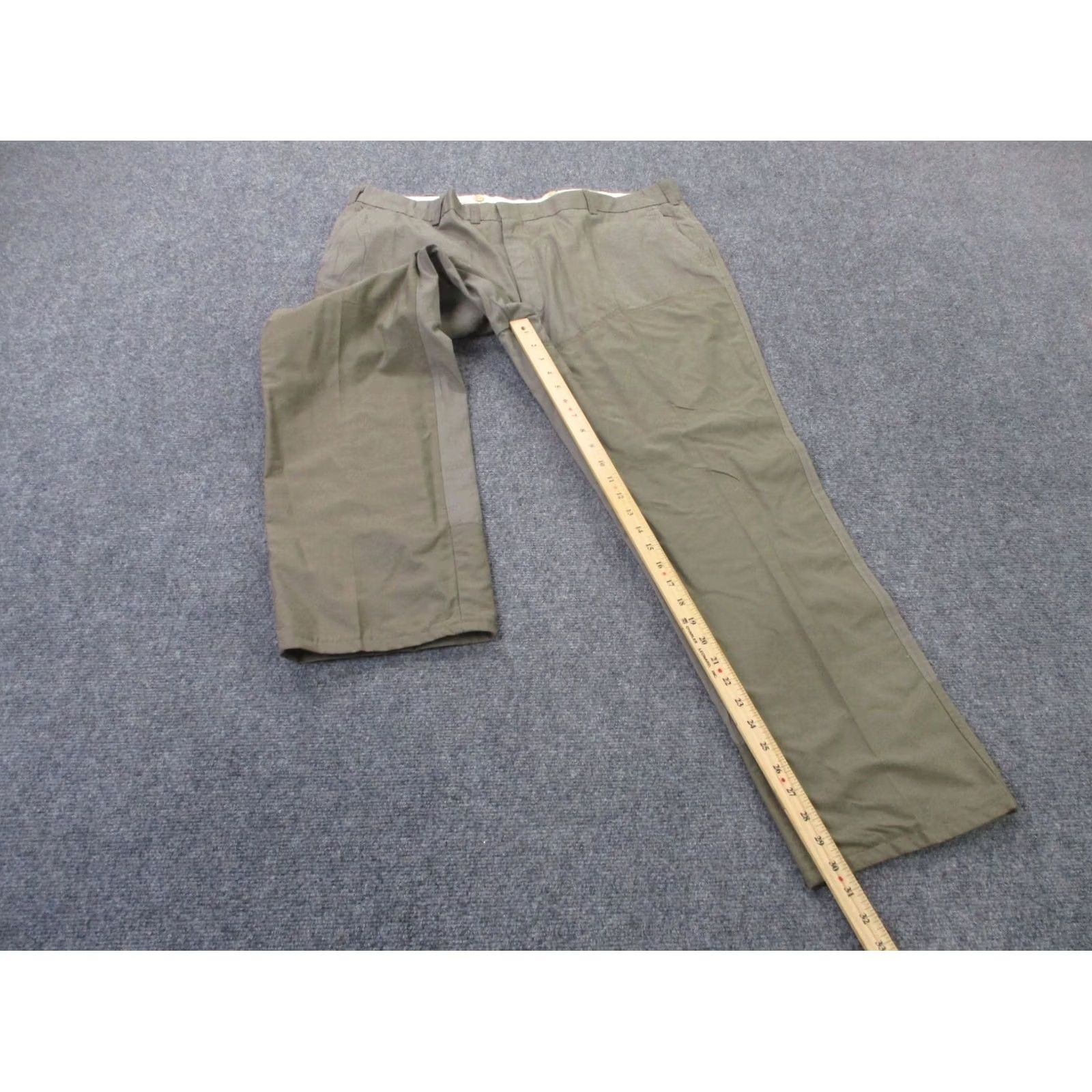 Vintage VINTAGE L.L. Bean Pants Mens 44 Beige Canvas Carpenter Straight Classic 30 In Inseam Mens Beige 1940s 50s 60s Size US 42 / EU 58 - 3 Thumbnail