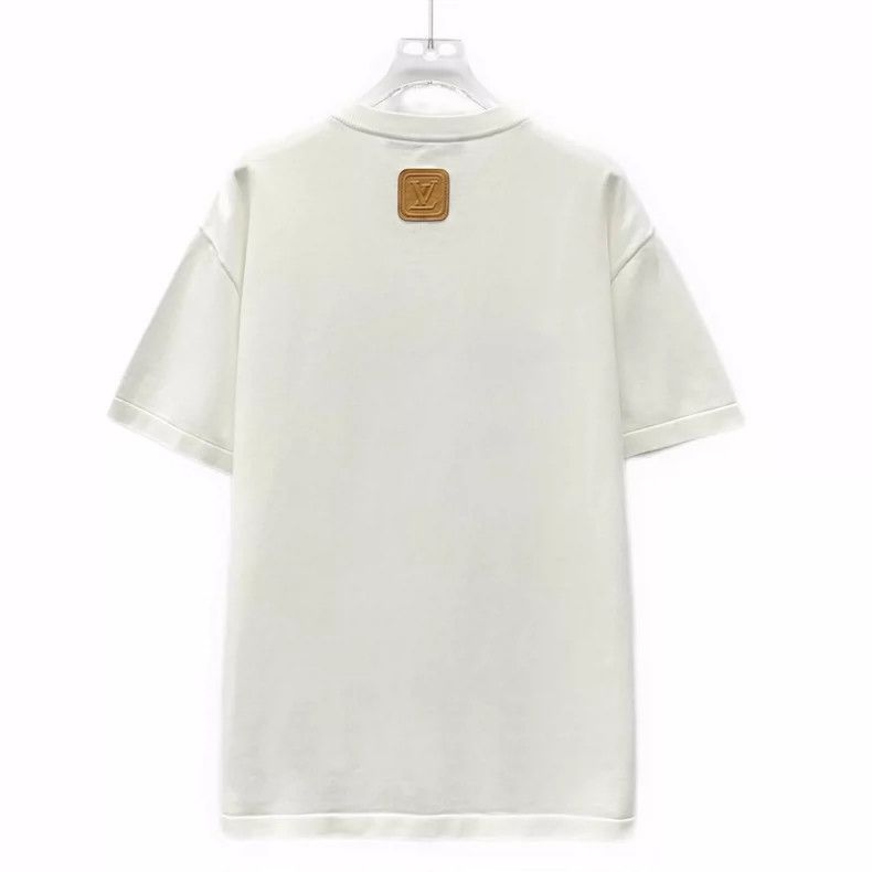 Louis Vuitton Louis Vuitton 25 White Badge Cotton Crew Neck Short Sleeve Size US M / EU 48-50 / 2 - 2 Thumbnail