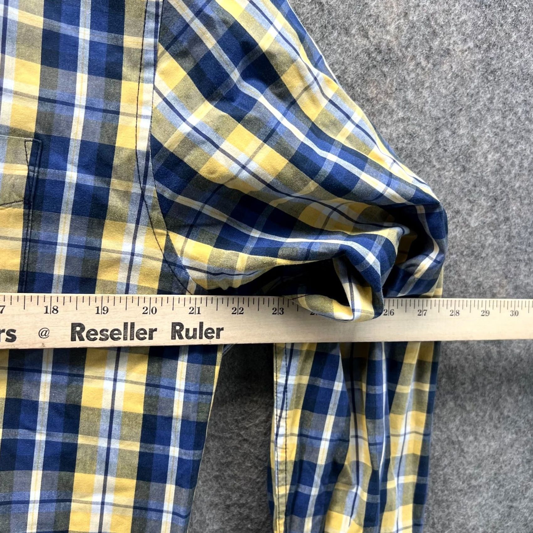 Tommy Hilfiger Tommy Hilfiger Shirt Men Small Adult Yellow Plaid Button-Down Classic Fit Knit Cotton Long Sleeve Regular Button-Up Collared Size US S / EU 44-46 / 1 - 5 Thumbnail