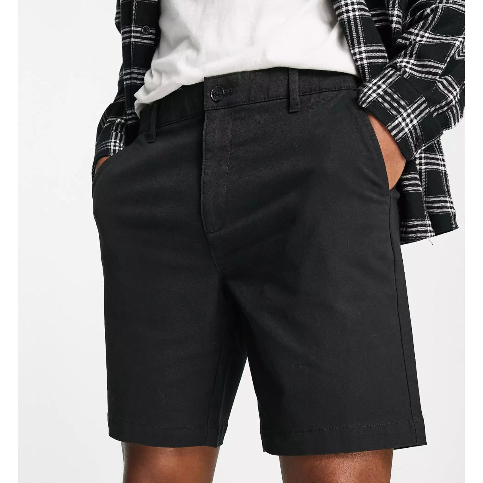 Topman Topman Men's Black Chino Shorts Pockets Slim Fit 30 NWT Size US 30 / EU 46 - 1 Thumbnail