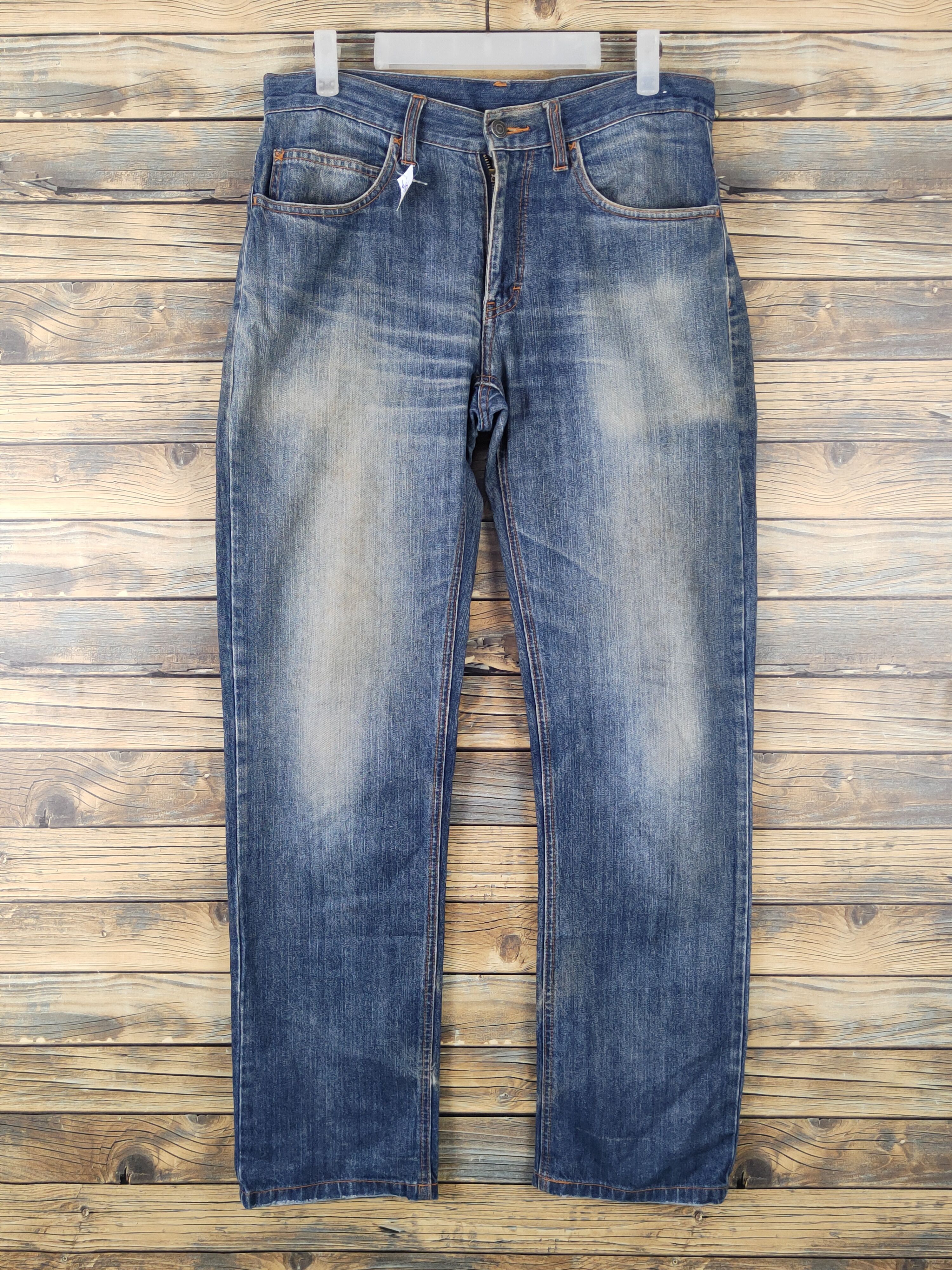 Japanese Brand Japanese Brand Blue Distressed Ripped denim Jeans #W1801 Size US 32 / EU 48 - 1 Thumbnail