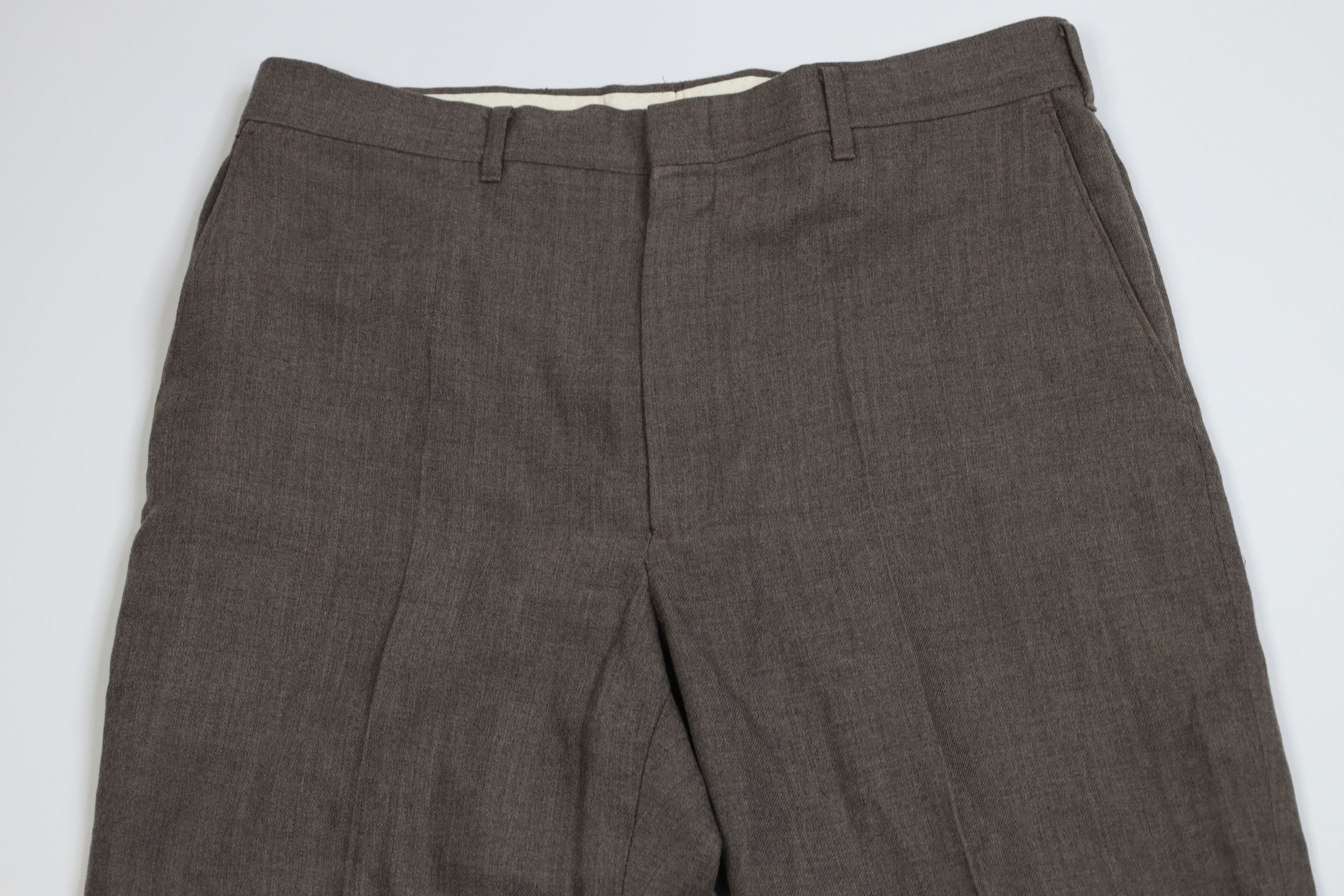 Vintage Vintage 70s Streetwear Blend Knit Wide Leg Chino Pants Size US 34 / EU 50 - 2 Thumbnail
