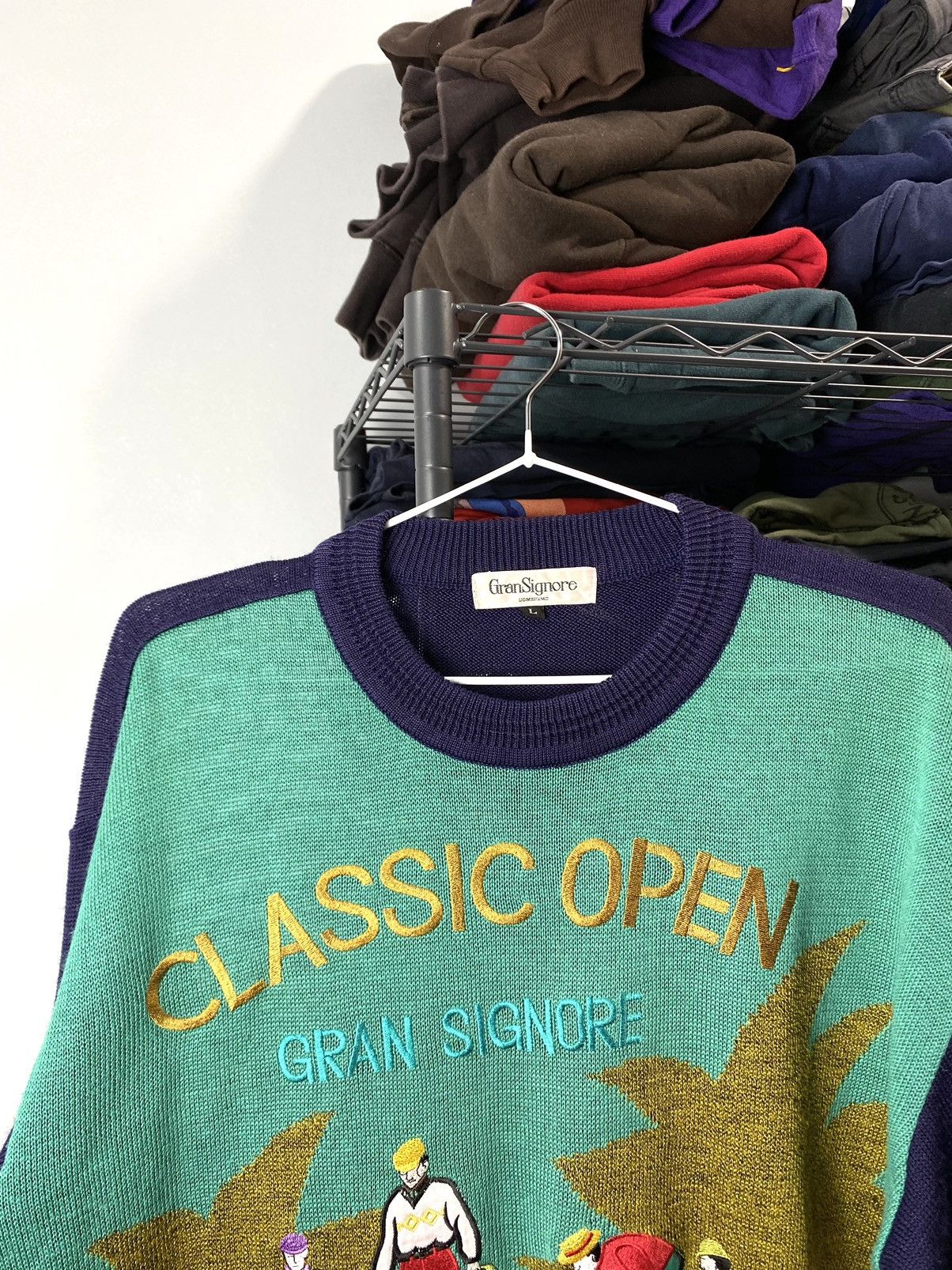 Designer × Japanese Brand Rare! Vintage Golf Players Knit Sweater Japanese Retro Size US L / EU 52-54 / 3 - 3 Thumbnail
