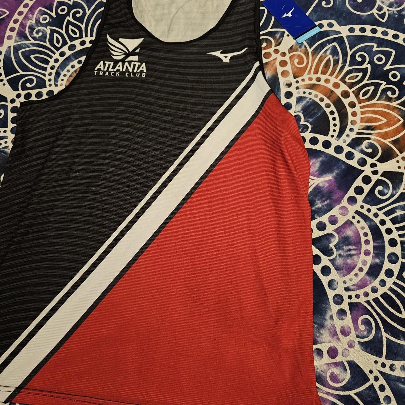 Mizuno Mizuno Men's Black and Red Atlanta Track Club Tank Top Size US S / EU 44-46 / 1 - 2 Thumbnail