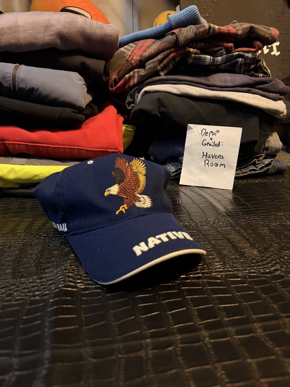 Native NATIVE Pow Wow Trail Eagle Embroidered Blue Baseball Cap Size ONE SIZE - 1 Thumbnail