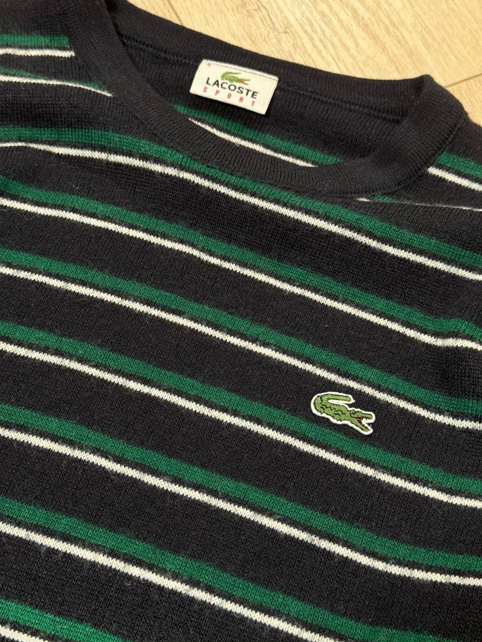 Lacoste Vintage 90s Lacoste Wool Striped Sweater Size M Size US M / EU 48-50 / 2 - 2 Thumbnail