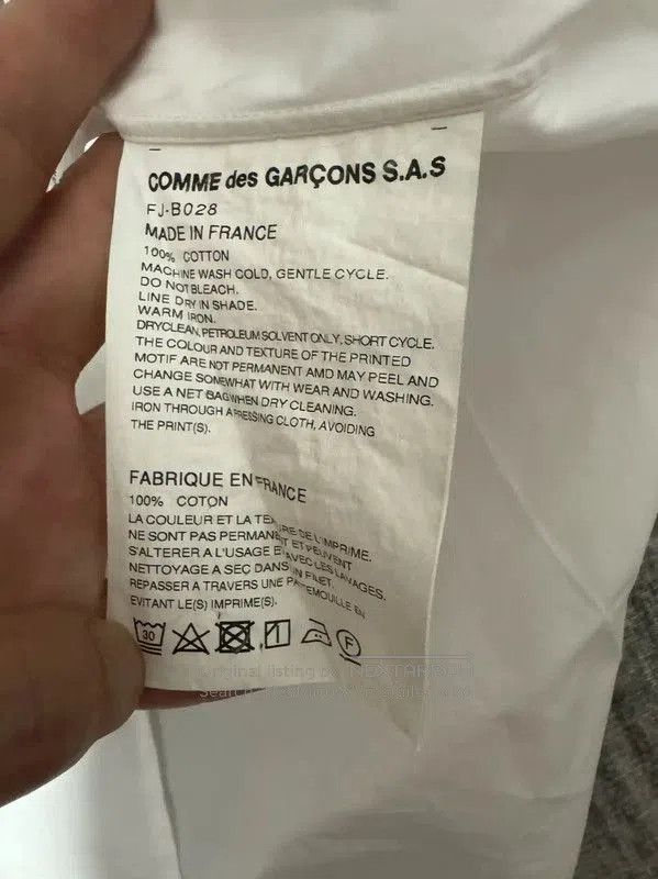 Other Comme des Garçons White Cotton Logo Shirt . Size US XL / EU 56 / 4 - 5 Thumbnail