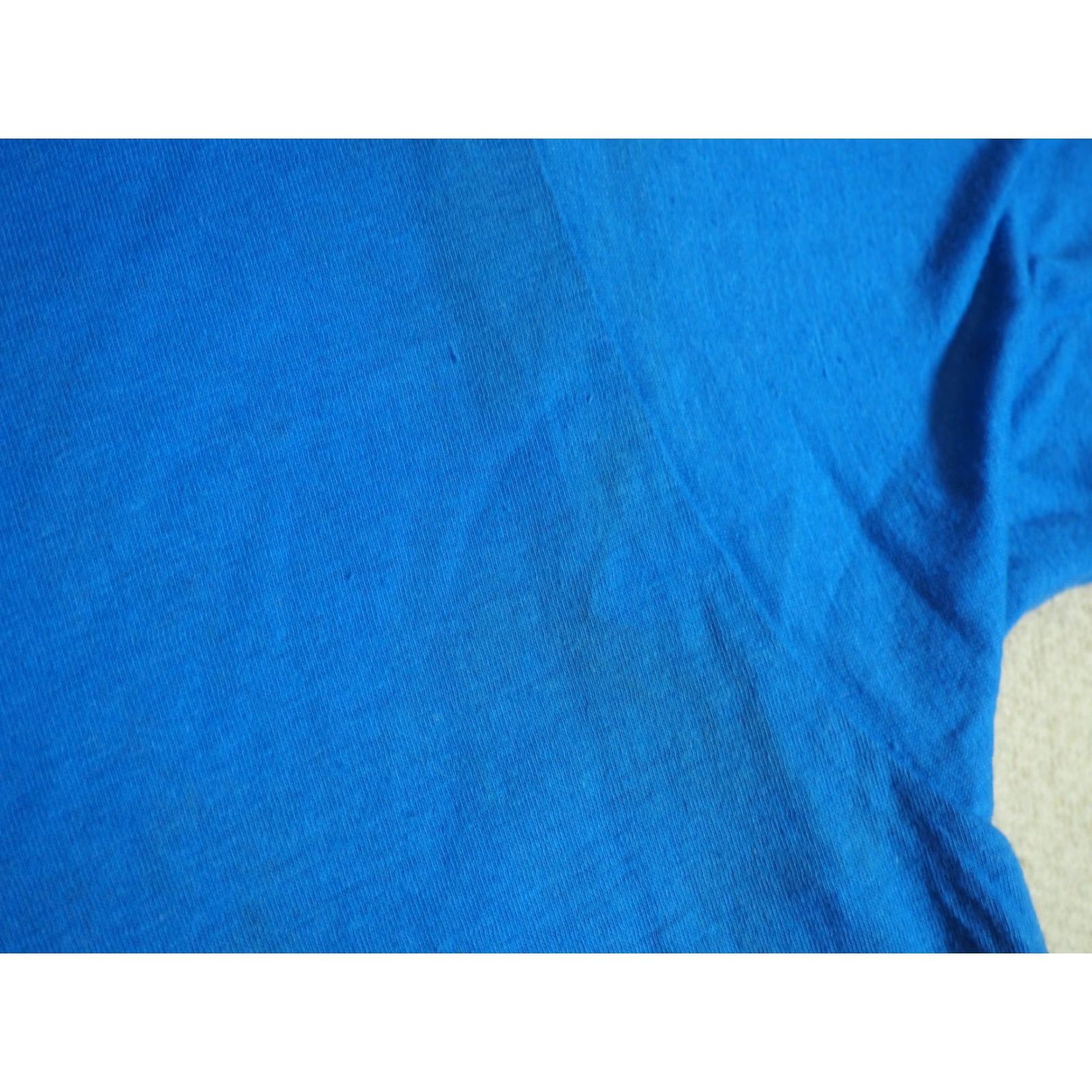 Hanes VTG 70s 80s Hanes Text Joke Tombstone Skull Humor 50/50 Blue Tee T-Shirt Mens L Size US L / EU 52-54 / 3 - 8 Thumbnail