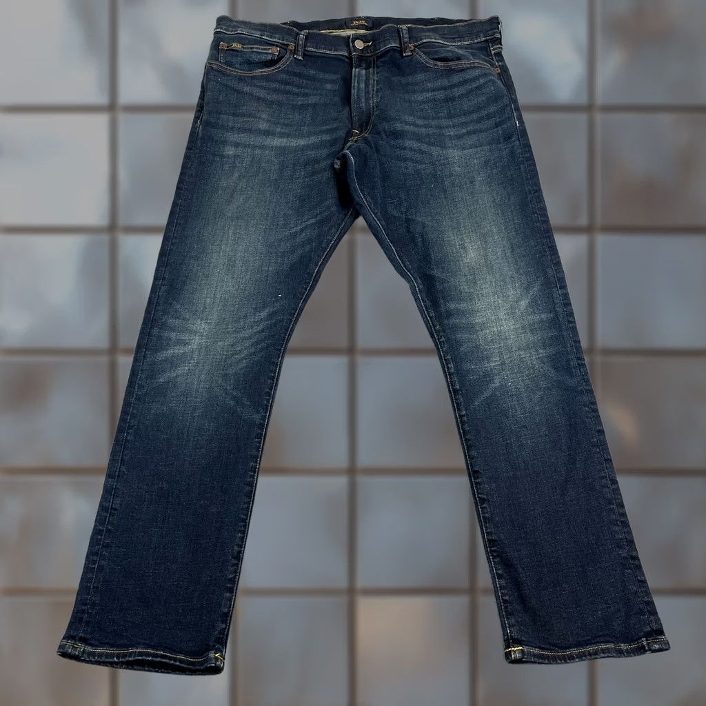 Polo Ralph Lauren Polo Ralph Lauren Jeans Slim Tapered 38 32 Dark Wash Blue Stretch Zip Fly Junior? No, adult. Size US M / EU 48-50 / 2 - 1 Thumbnail