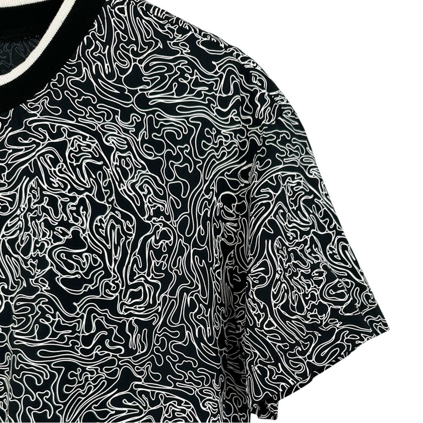 Opening Ceremony Black & White Bold Trippy Graphic Print T-Shirt Tee Size M / US 6-8 / IT 42-44 - 3 Thumbnail