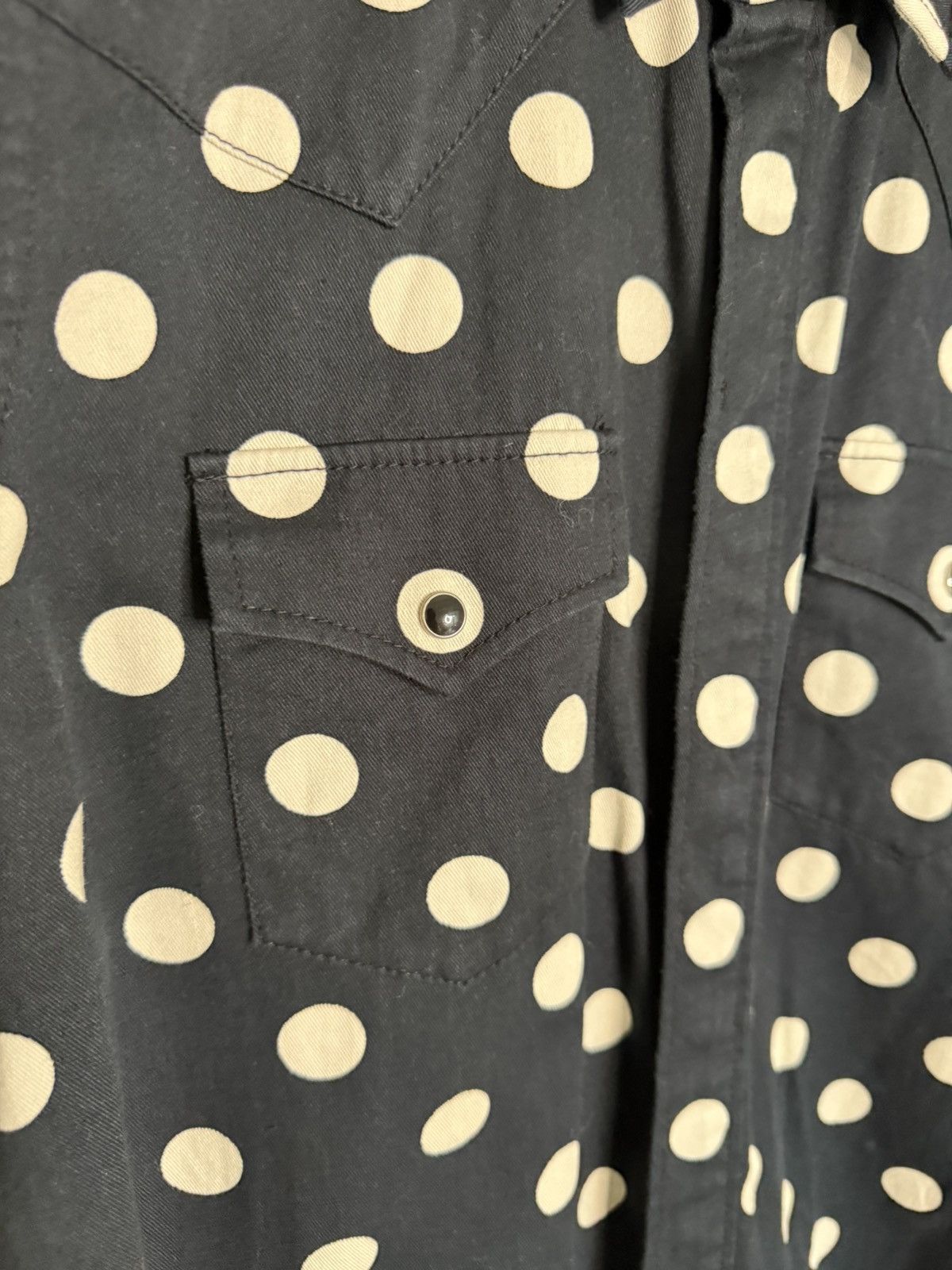 Saint Laurent Paris Saint Laurent black polka dot western denim shirt XL Grail Size US XL / EU 56 / 4 - 11 Thumbnail