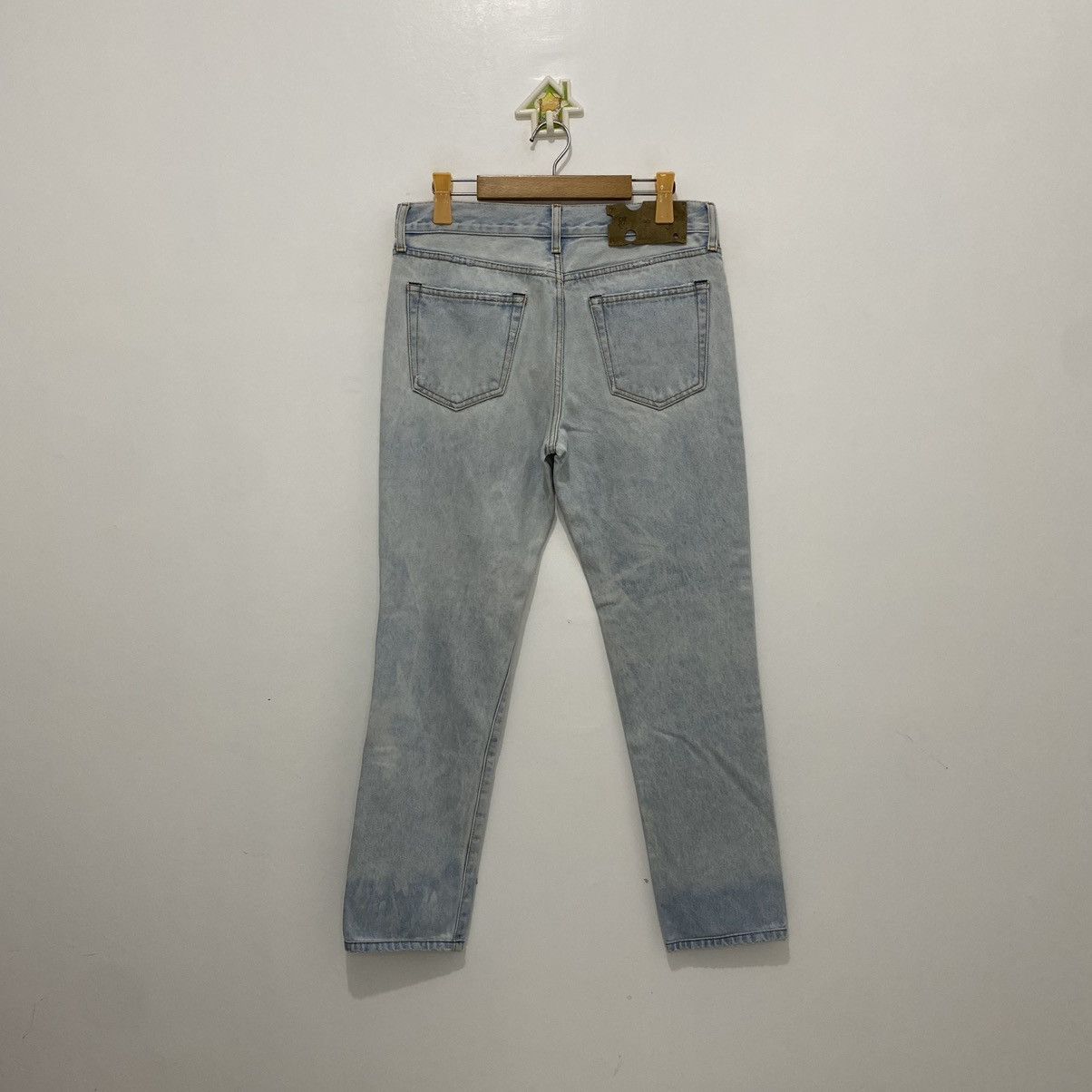 Off White Corp Distress Skinny Jeans