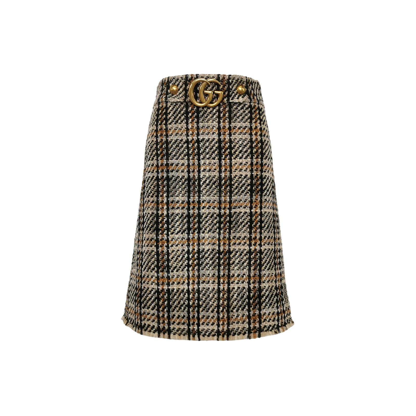 Gucci Gucci Checked Wool Tweed GG Skirt Size 38 Size 26" / US 2 / IT 38 - 1 Thumbnail