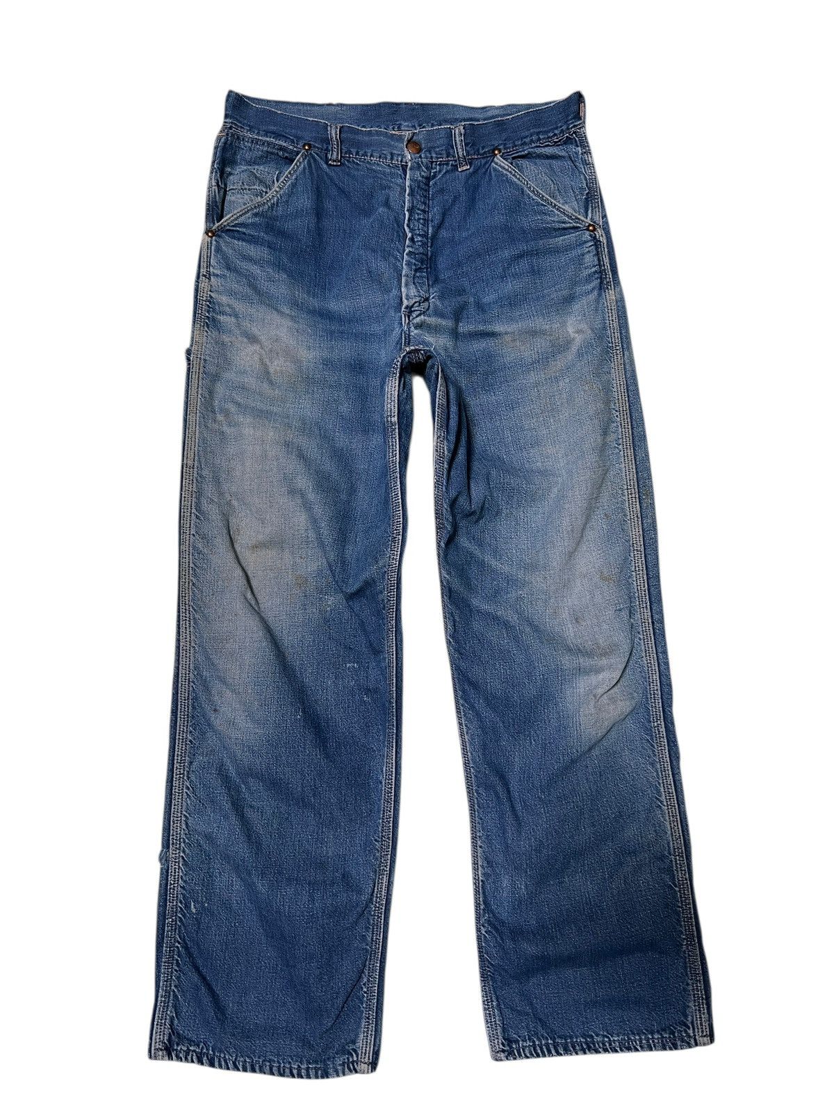 Sears 🔥 60s SEARS CARPENTER DENIM JEANS Size US 32 / EU 48 - 7 Thumbnail