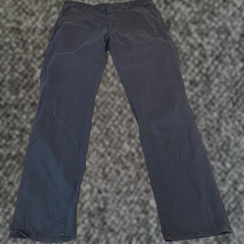 Vintage AG Adriano Goldschmied The Lux Khaki Tailored Trouser Pants Mens 34R Dark Grey Size US 34 / EU 50 - 1 Thumbnail