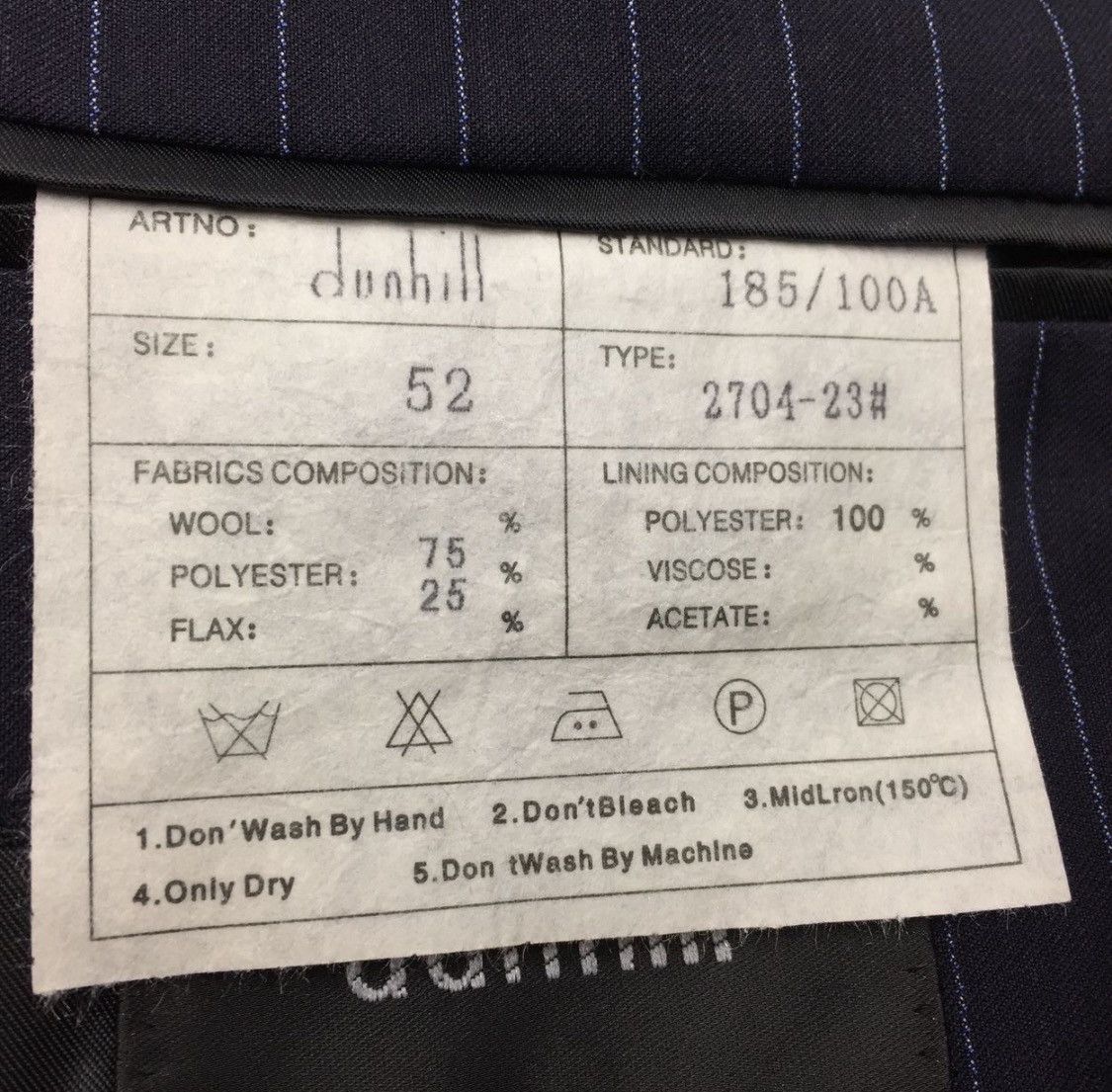 Alfred Dunhill × Designer Dunhill Classic Wool Blazer Men’s Black Jacket Size 52R - 18 Thumbnail