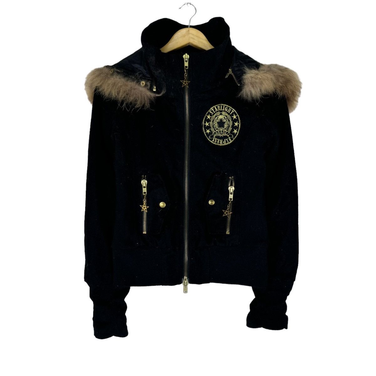 If Six Was Nine ☀️D.I.A STARLIGHT FUR RACCOON HOODIE ZIPPER JACKET Size S / US 4 / IT 40 - 2 Thumbnail